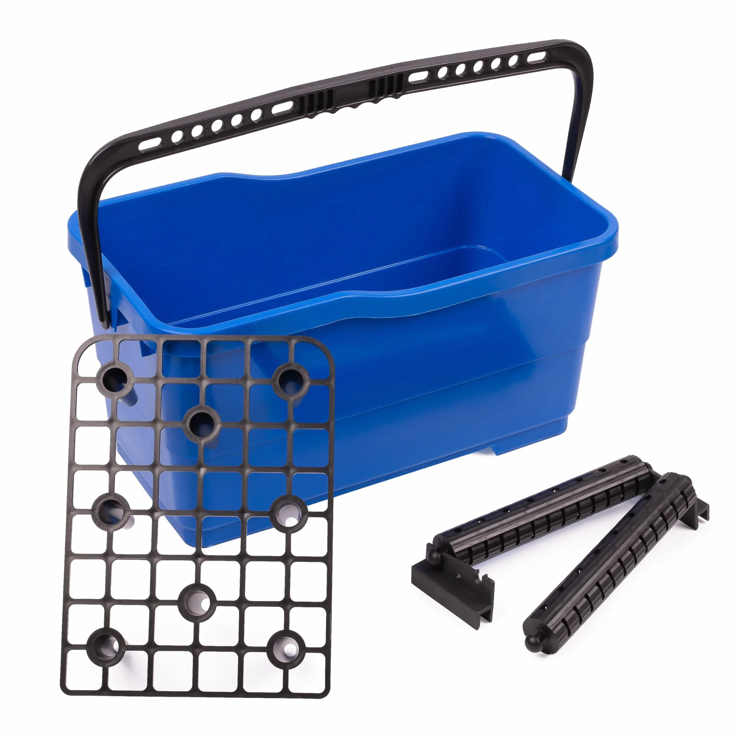 MIVOS Set per lavaggio piastrelle 6 pezzi - professionale - cazzuola da stuccatore - Cazzuola dentata - Tavola di spugna - Tavola per grattugiare - Secchio 22L - Miscelatore per malta