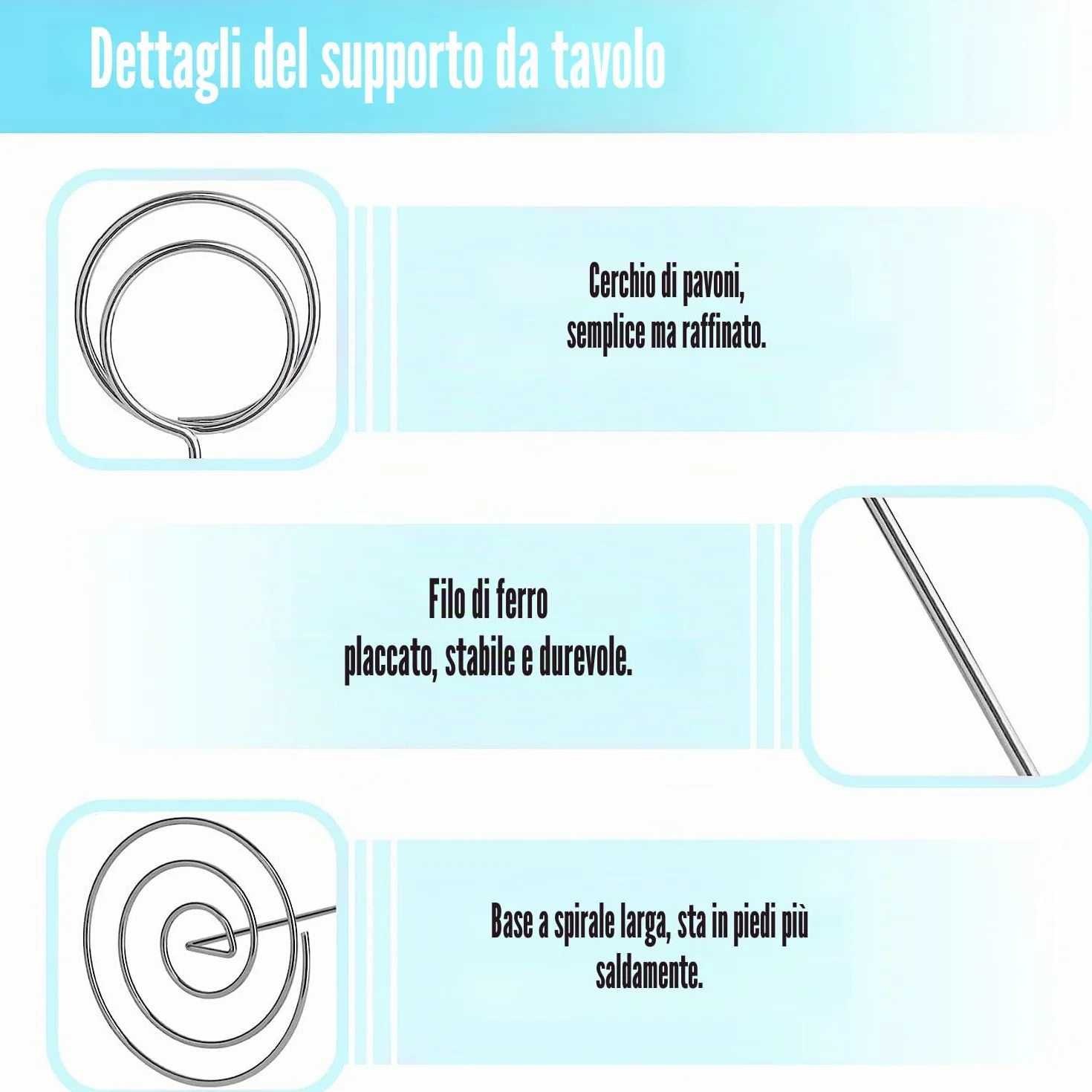 LATERN 12 Pezzi Portanumero da Tavolo, 22CM Porta Segnaposto Alto Supporti per Foto in Filo Metallico per Luogo Menu Promemoria Nomi Carte in Matrimonio Festa Laurea Ristorante Casa Ufficio (Argento)