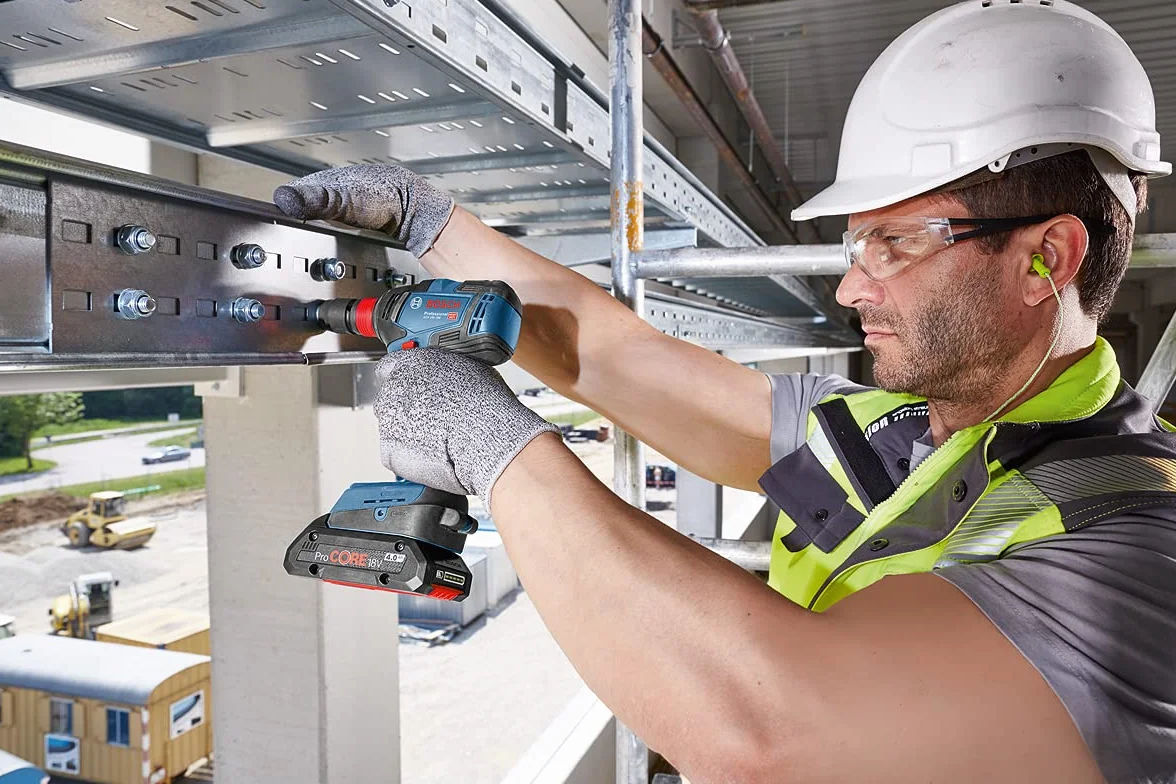 Bosch Professional 06019J2208 GDX 18V-200 + GSB18V-55, 18V, blu