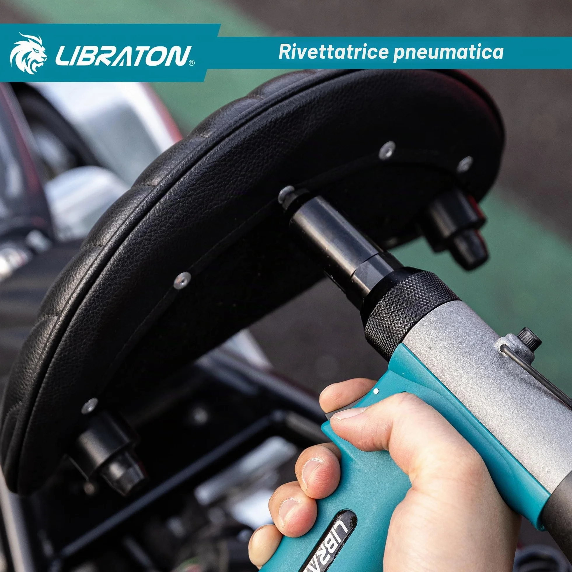LIBRATON Kit rivettatrice pneumatica Gu 2,4-4,8 mm con rivetto 200c, strumento di riparazione automatica