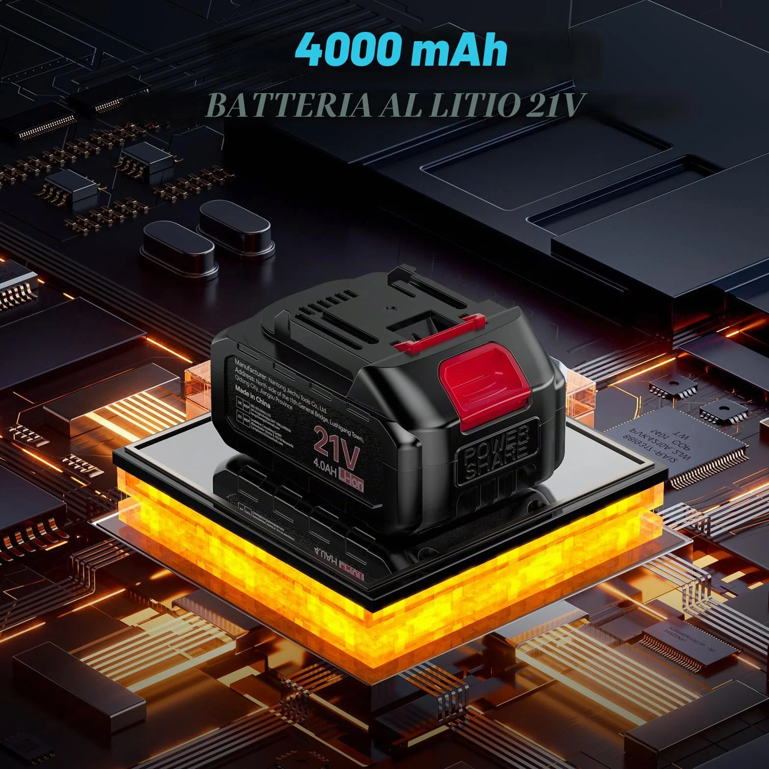 Ctalyn 21V Avvitatore a Impulsi Brushless, 300N.m 1/2 Pollice, Batteria 4000mAh, 6 Prese, Motore Senza Spazzole, Alta Capacità di Foratura per Metalli
