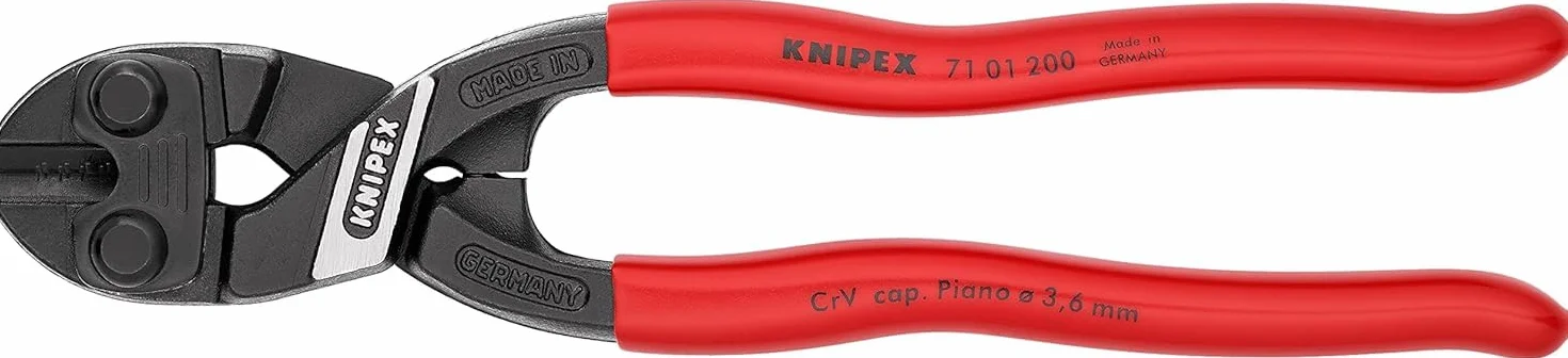 KNIPEX CoBolt Tronchese a doppia leva rivestiti in resina sintetica 200 mm, 71 01 200