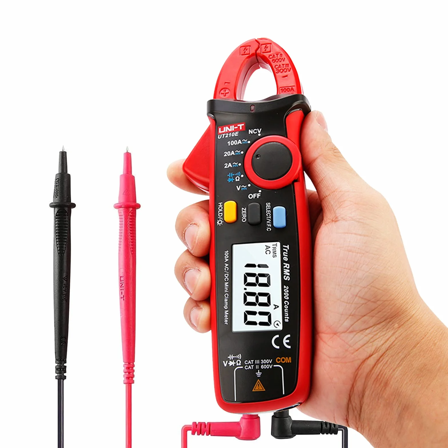 Uni-T Ut210E Tester Tensione Multimetro Pinza Amperometrica Digitale True Rms