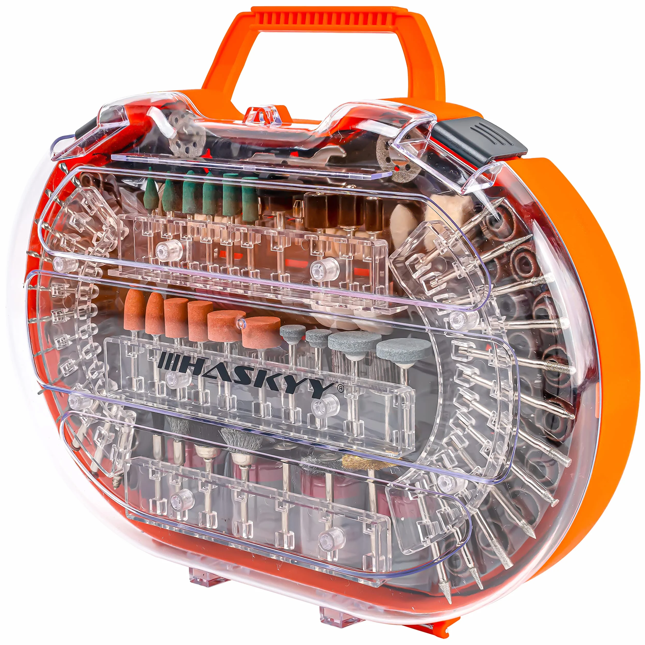 HASKYY Kit Accessori Utensile Rotativo 276 Pezzi per Levigare, Tagliare, Lucidare, Incidere e Forare