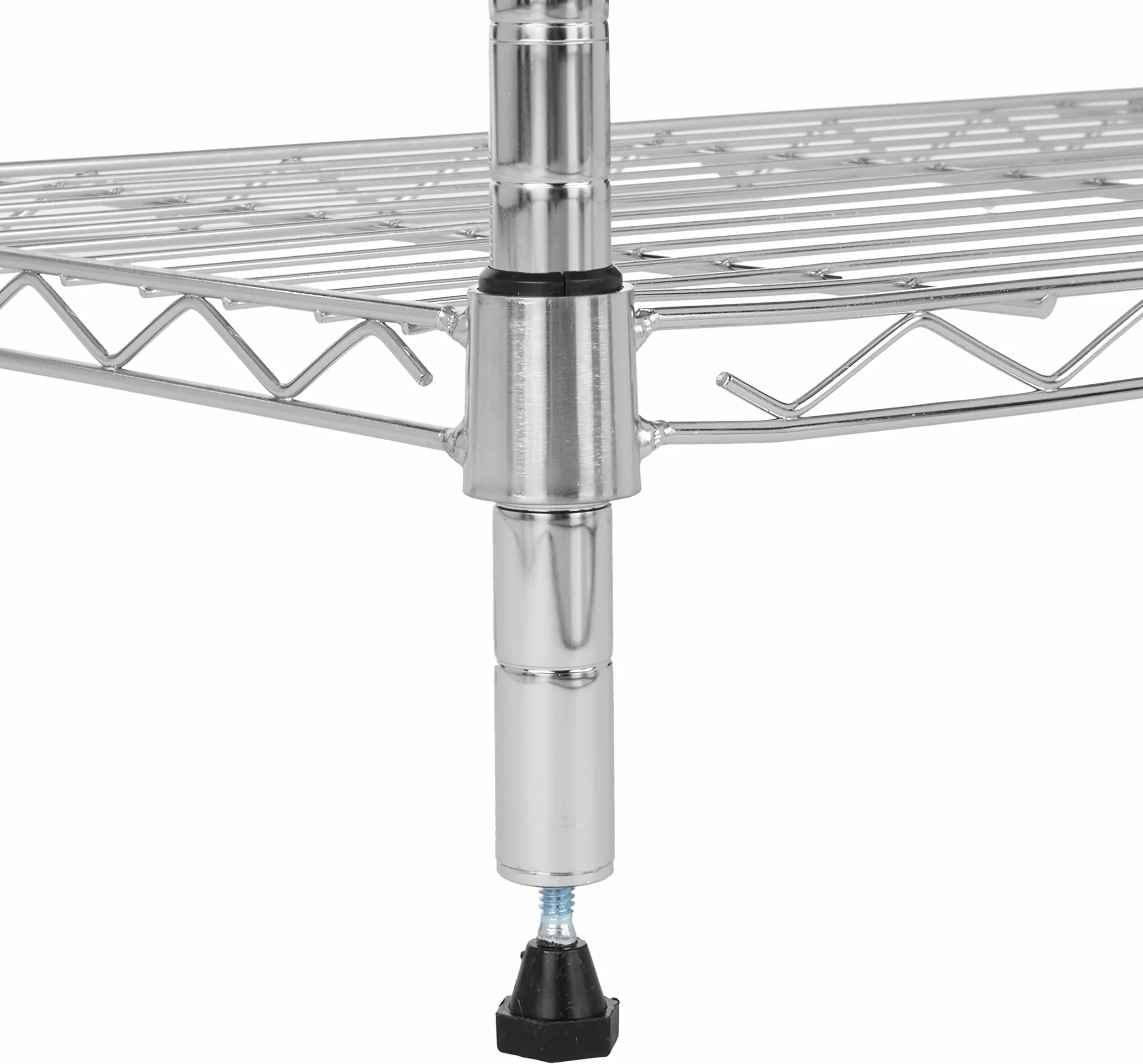Amazon Basics Scaffaliera a 5 ripiani, altezza dei ripiani e piedini di livellamento regolabili, peso massimo 680 kg, Cromo, 36 D x 91 W x 183 H cm
