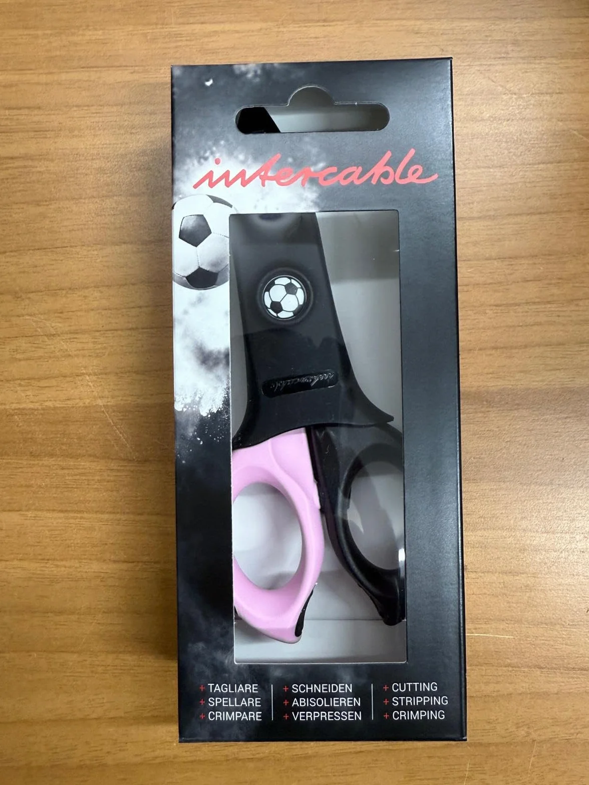 INTERCABLE FORBICE PROFESSIONALE DA ELETTRICISTA F1 16020 SERIE LIMITATA SQUADRA CALCIO PALERMO ROSA NERO16020-F1-CP