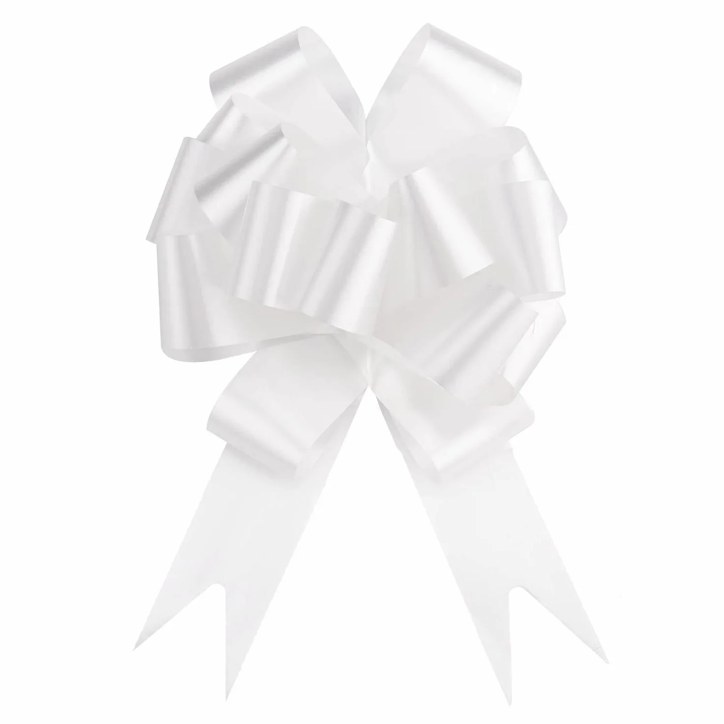 Coccarde Fiocco Matrimonio Bianche Autotiranti Nozze 13 cm 30 pz