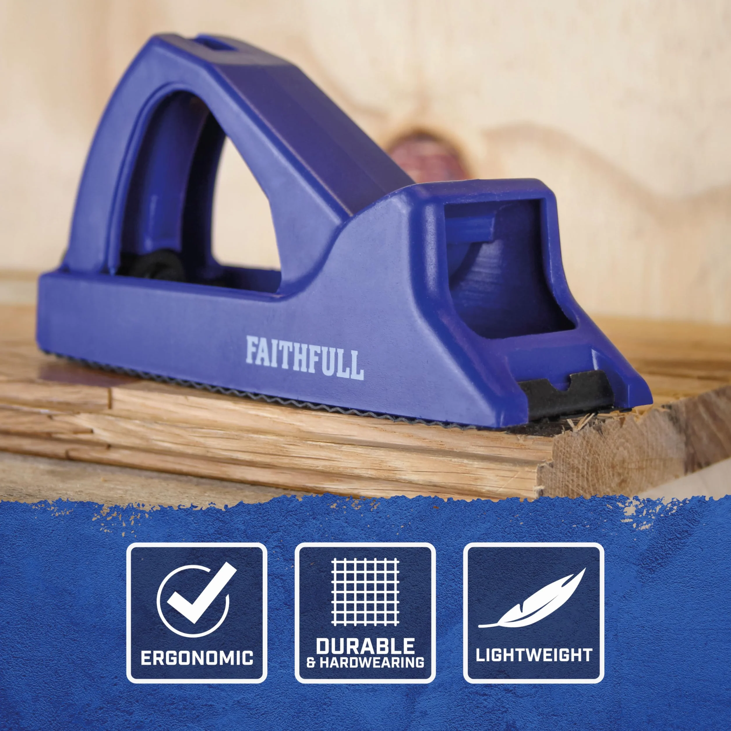 Pialla a mano Faithfull con raspa - Leggera, resistente e facile da usare per la rimozione di più materiali