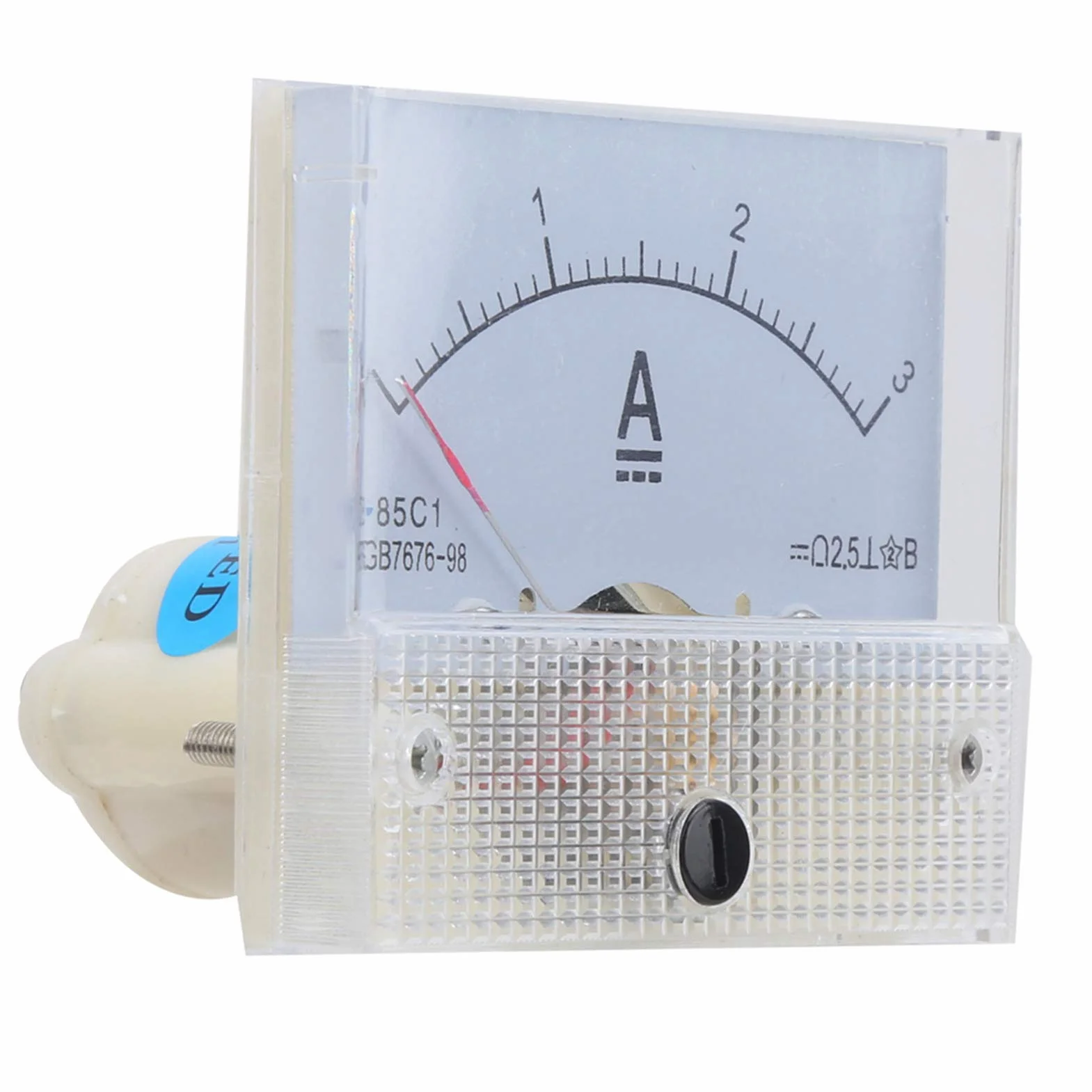 85C1 DC 0 3A Amperometro del Pannello Analogico, Misuratore di Corrente Ad Alta Precisione con Scala Schermata in Seta Trasparente per Armadio di Distribuzione di Potenza