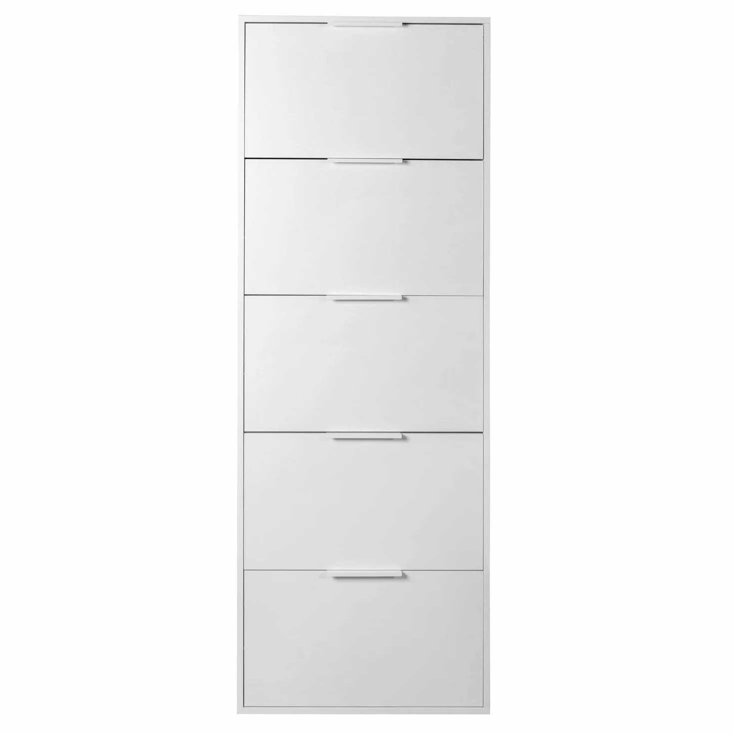 Composad | Scarpiera Slim della Linea ESPRESSO con 5 Ribalte, Scarpiera Salva spazio, per Ingresso, Ripostiglio, Portascarpe, (LxAxP) 65x173,5x15 cm, Colore Bianco, Made in Italy