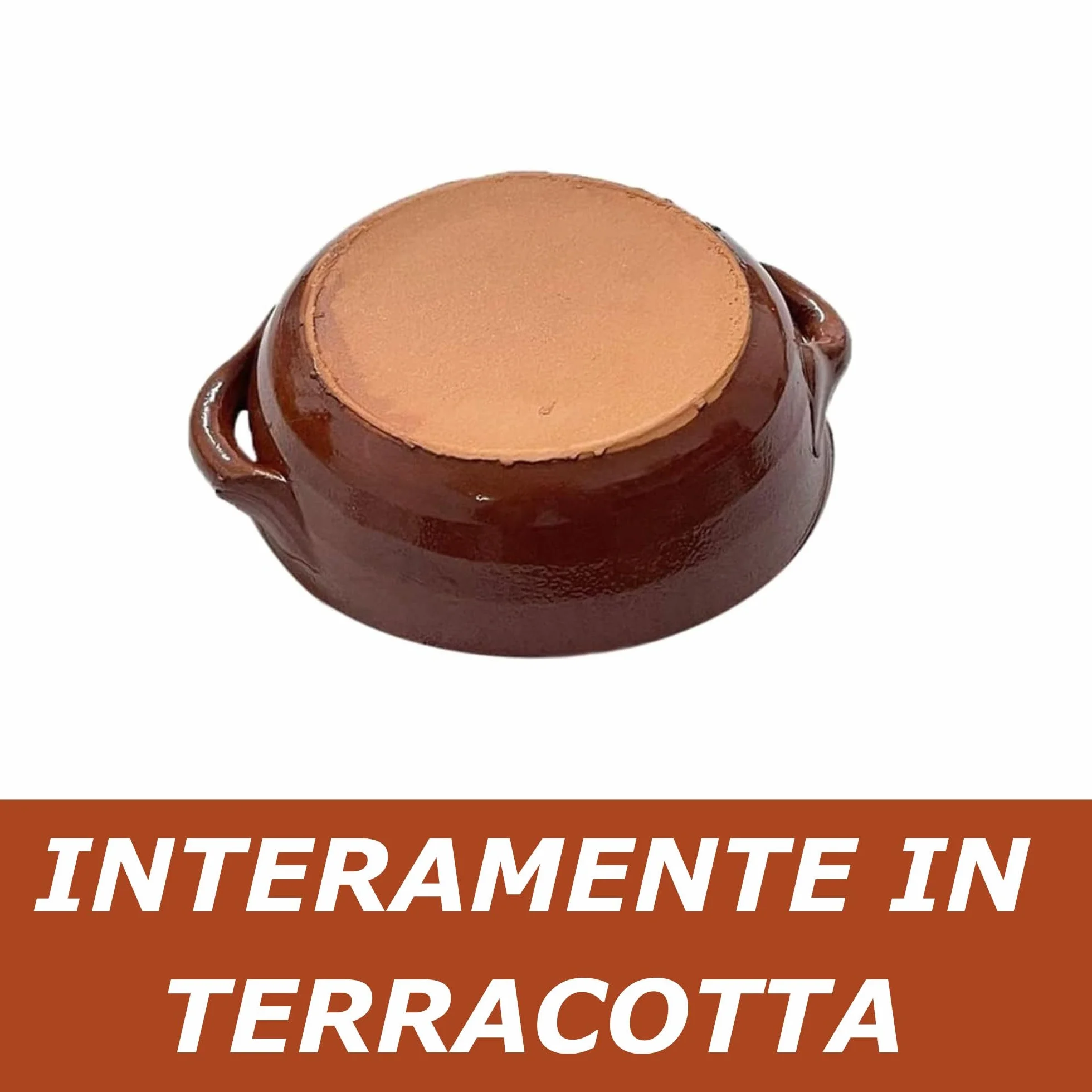 Set 6 Terracotta Terrine per Zuppe e Piatti Tradizionali Diametro 15cm Altezza 5cm Made in Italy