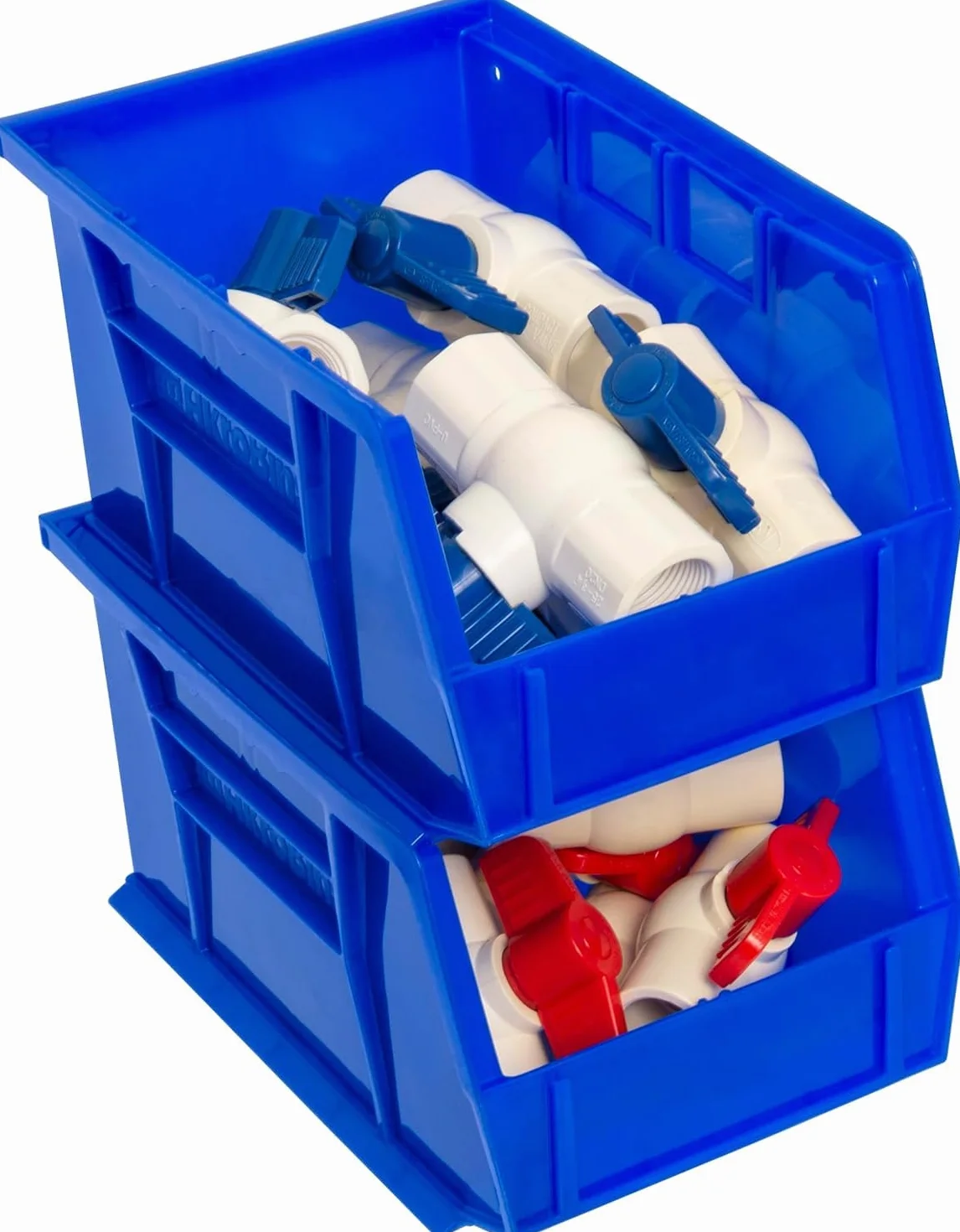 Akro-Mils 30237 AkroBins Plastic Storage Bins, Stackable, 23,5x15,2x12,7 cm, Blue, 12-Pack
