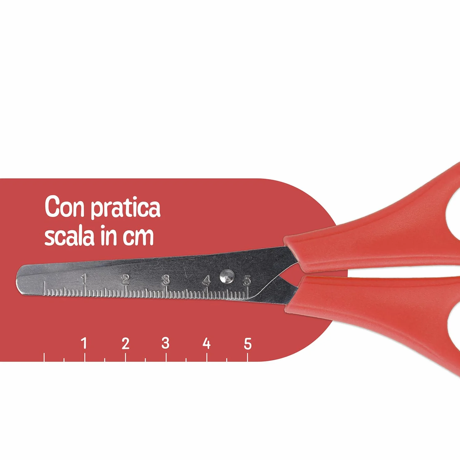 Westcott Forbici per bambini 32 pezzi in blocco di legno | Forbici con scala integrata da 5 cm | Forbici da bricolage 13 cm (5") ideali per le mani dei bambini | Punta arrotondata | 112TidyC 00