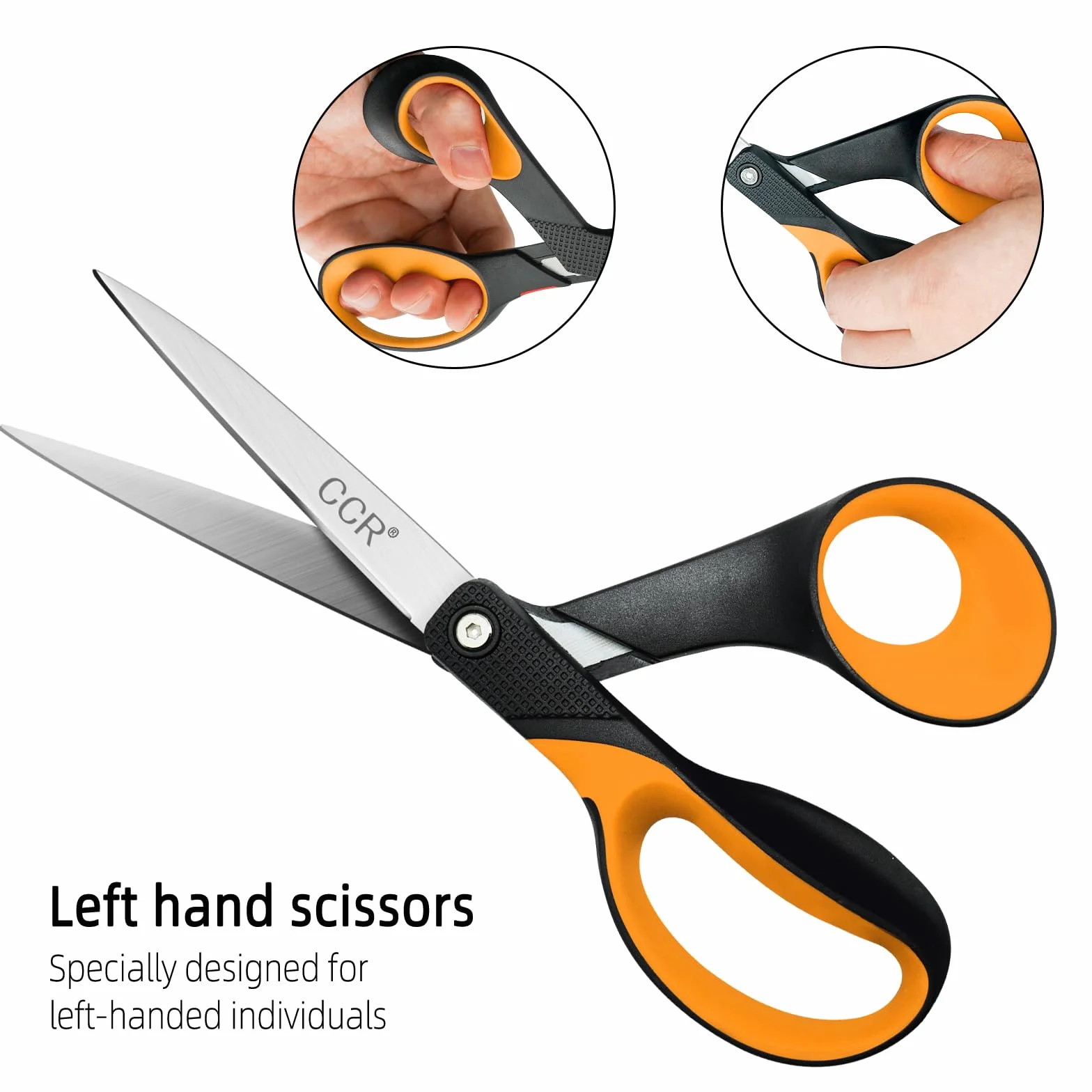 CCR Set di Forbici per Mancini Forbici Artigianali per Mancini da 21.5 cm,Impugnatura Confortevole per Mancini,Adatte per Scuole,Case e Uffici,2 Pezzi