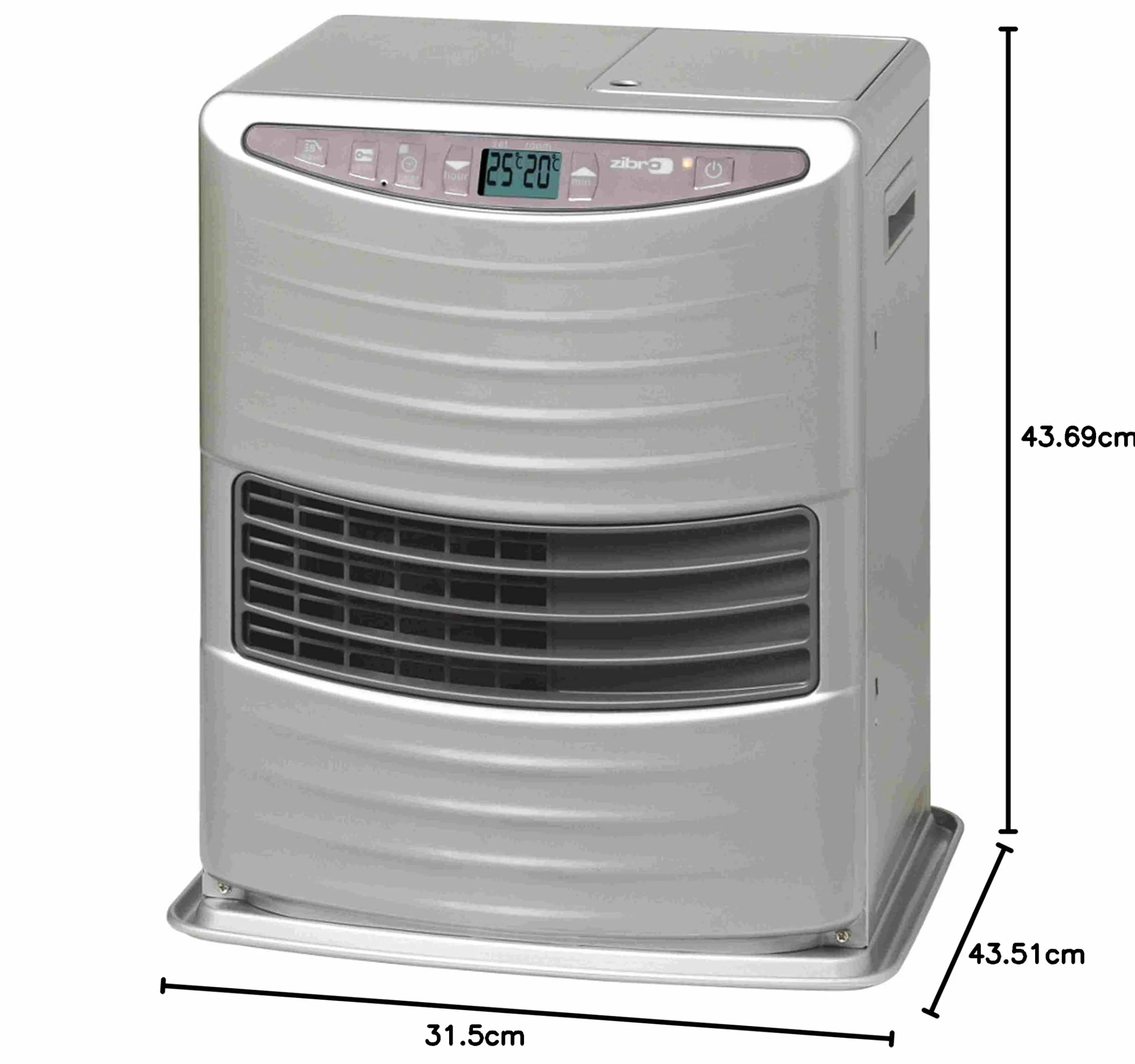 Zibro LC-300 Stufa a Combustibile Elettronica 3000 W, 48 m2 Argento Ricondizionato