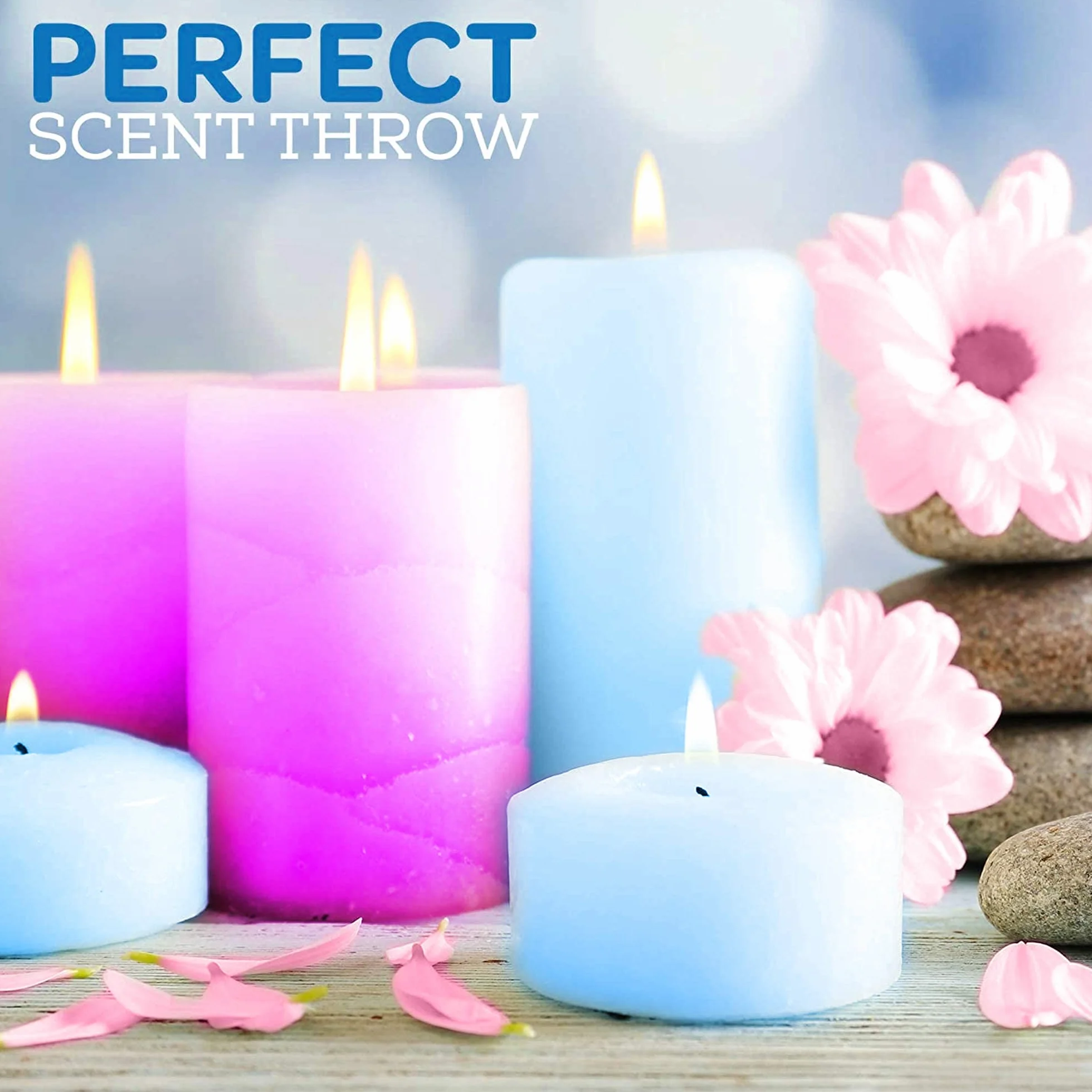 JEMESI Kit per Fabbricazione Candele, Kit per Produzione di Candele per Principianti, con Cera di Soia Pura, Stoppini, Adesivi, Porta DIY Set Regalo