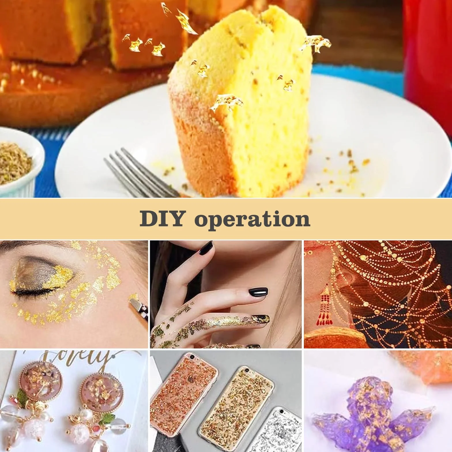 Foglia Oro Commestibile - 3 Bottiglie Decorazioni per Torte Commestibili con Pinzette - Fiocchi d'oro Alimentare per Fai da Te Dessert Alimentari Vino Bevande Maschere Manicure