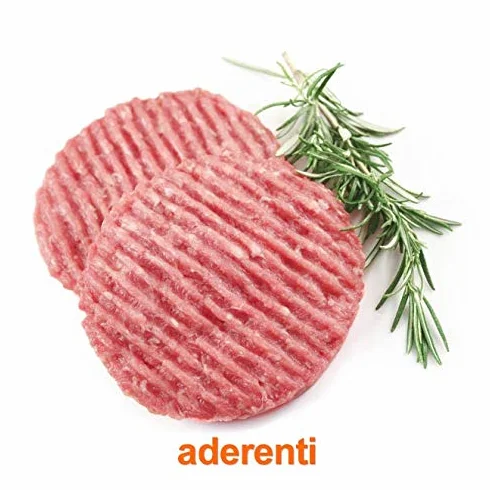Dischi per hamburger diametro Ø 130 mm conf. da 1kg in cellophane biodegradabile aderenti veline trasparenti per hamburger