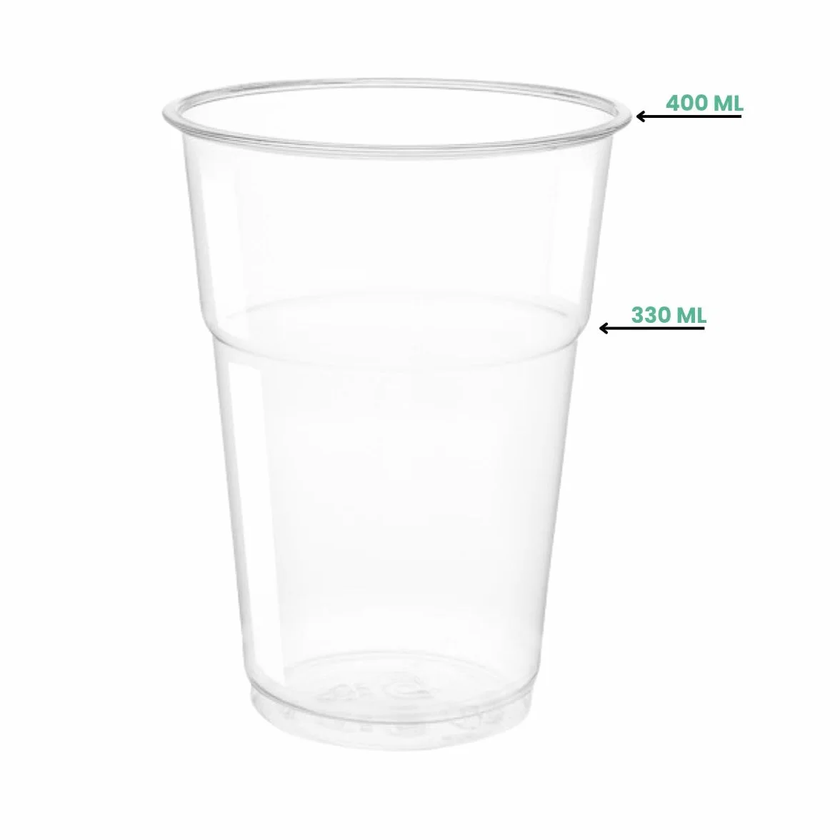 Bicchieri in Plastica Kristal 400 ml - Set da 500, Riutilizzabili, Trasparenti, Ideali per Birra e Feste