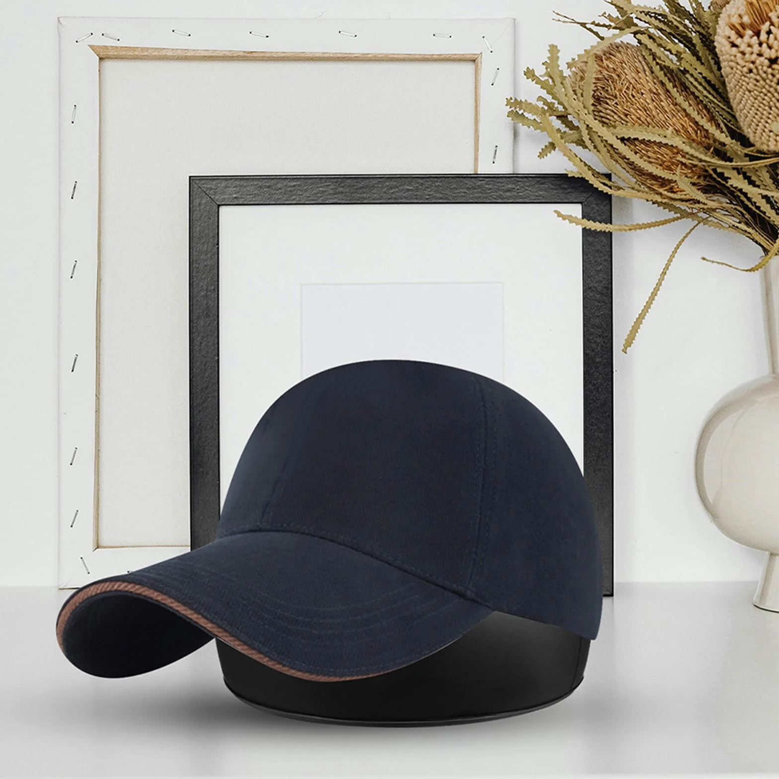 Healvian 2 Pezzi Sagomatore per Cappellino da Baseball in Pvc Nero, Supporto Gonfiabile per Cappelli