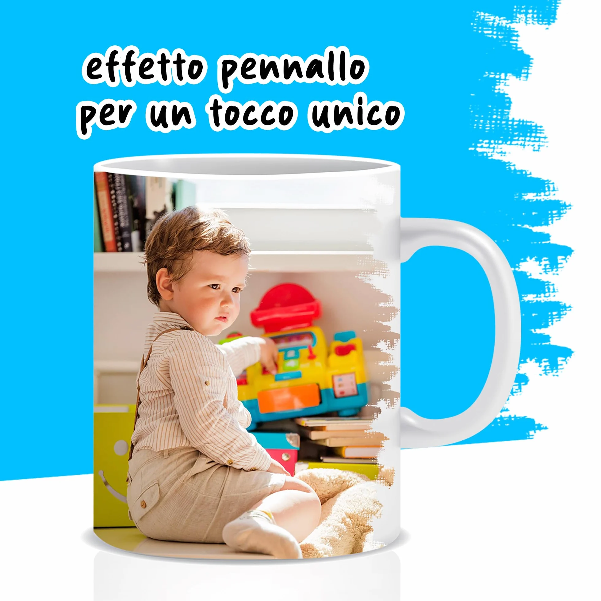 Tazza Personalizzata 325 ML Ceramica 3 Foto Made in Italy Idea Regalo Compleanno