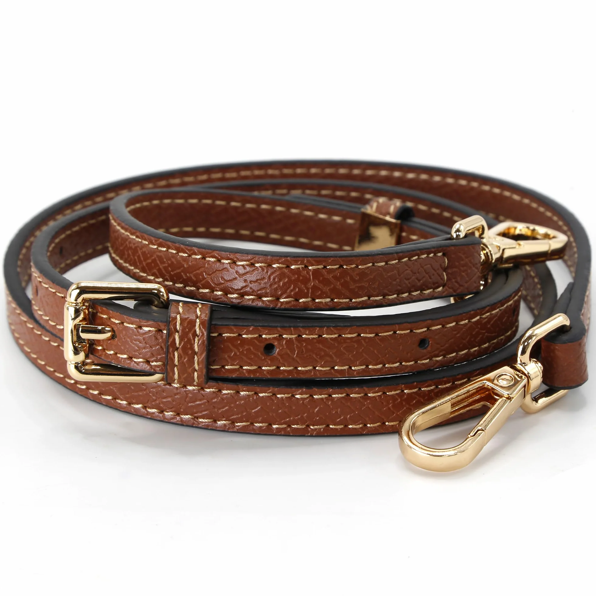 Tracolla in pelle per borsetta, terracotta/nude/tortora/blu navy