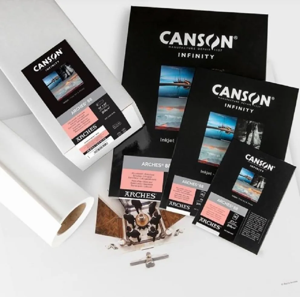 Canson Infinity Arches 88 100% Satinato 310 g Scatola A4 25H Bianco Naturale