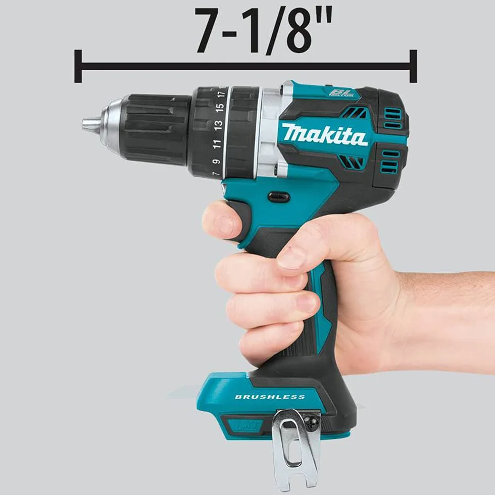 Makita DHP484Z Trapano senza fili con impugnatura a pistola, 18V, Nero/Blu