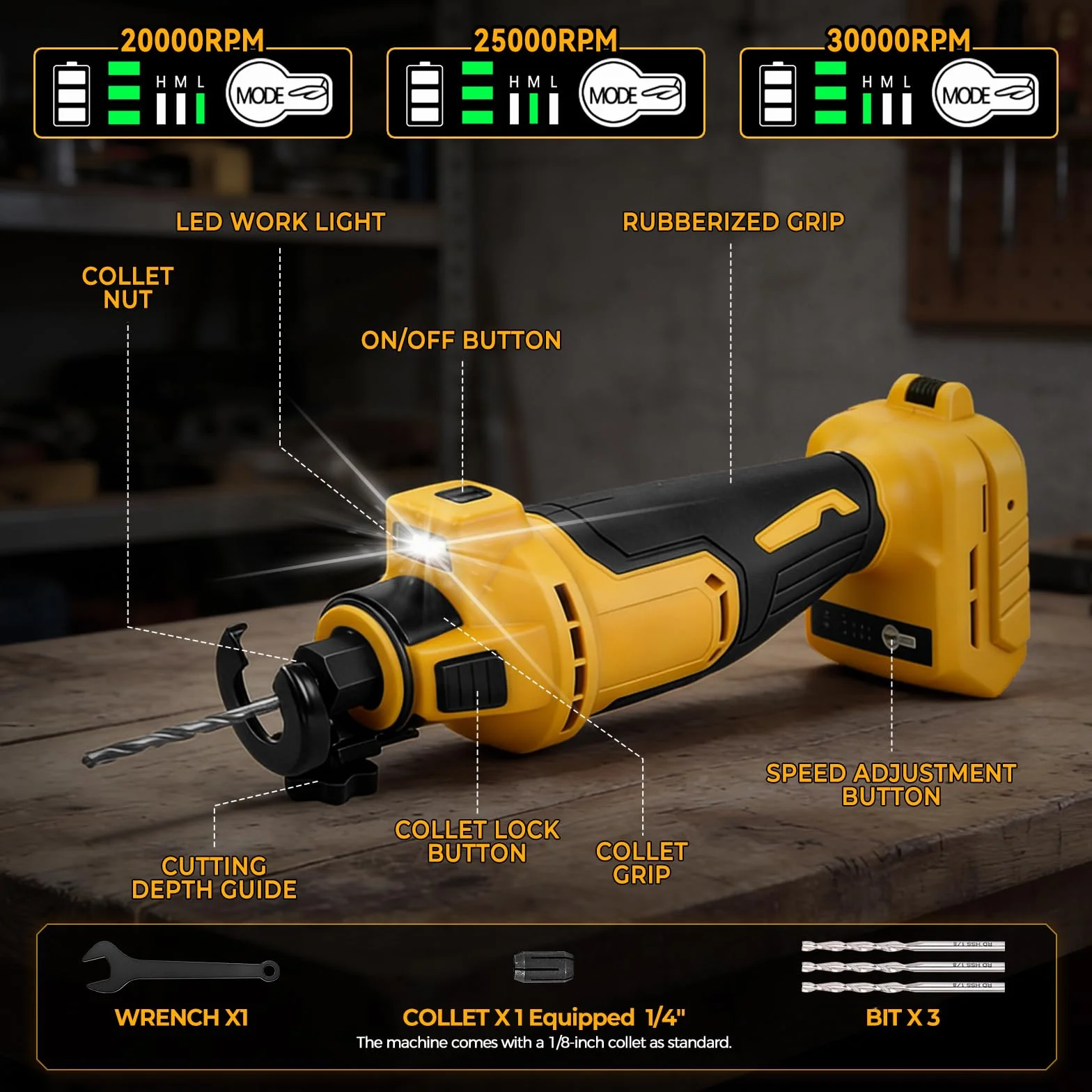 DEWALT Sega Rotativa per Cartongesso Senza Fili 18V 20V, Strumento per Taglio Cartongesso Senza Spazzole 3 Velocità Variabili