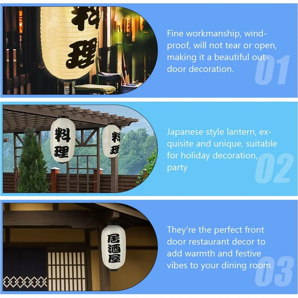 2 Pezzi Lanterna Giapponese Paralume in Carta Sushi Lampada da Festival Decorazione in Seta Ristorante izakaya Asiatico Rosso Tradizionale Ramen Bar Appeso