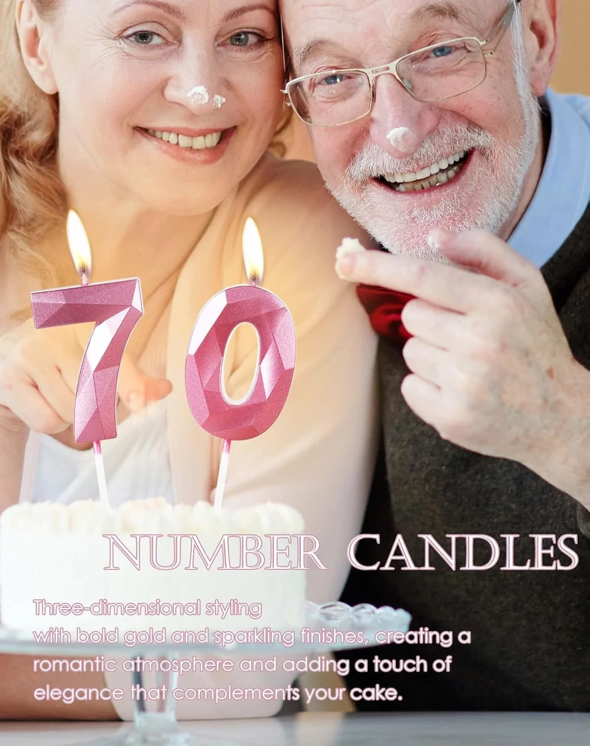 Candele per Torta Numero 33 Rosa, Candele Compleanno 33 Anni, Decorazione Torta Festa