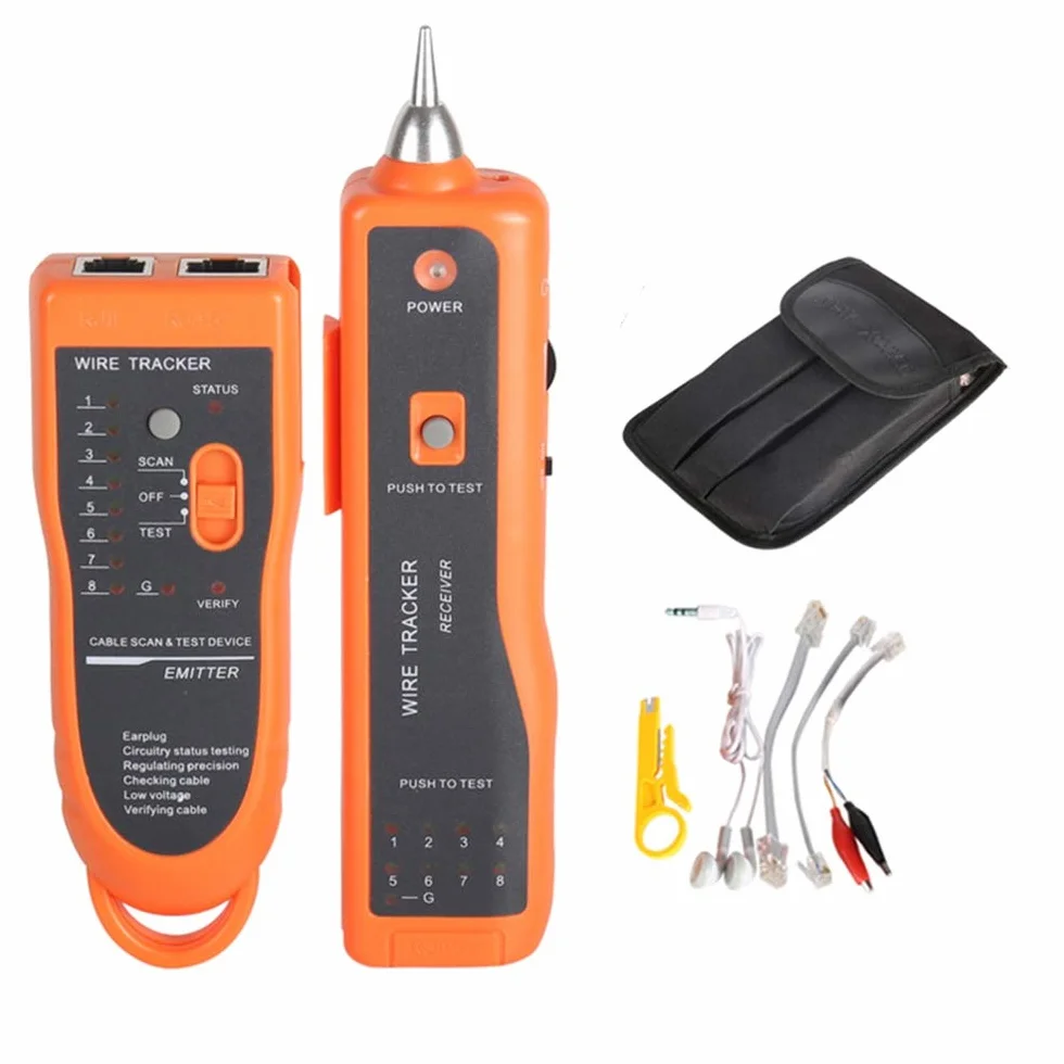 Goeco Localizzatore di cavi RJ45 Cat5 Cat5 Cat RJ11, Rete LAN Ethernet del toner Tracer, Tester per cavi, Rilevatore di linea