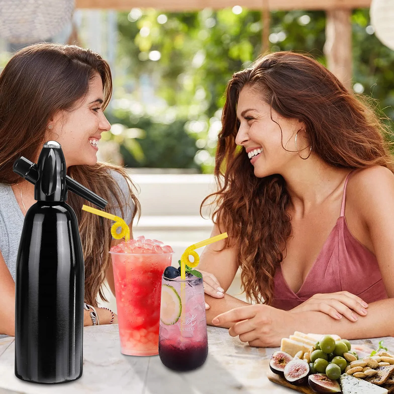 Soda Maker 1L Alluminio Sifone per Soda con Regolatore di Pressione