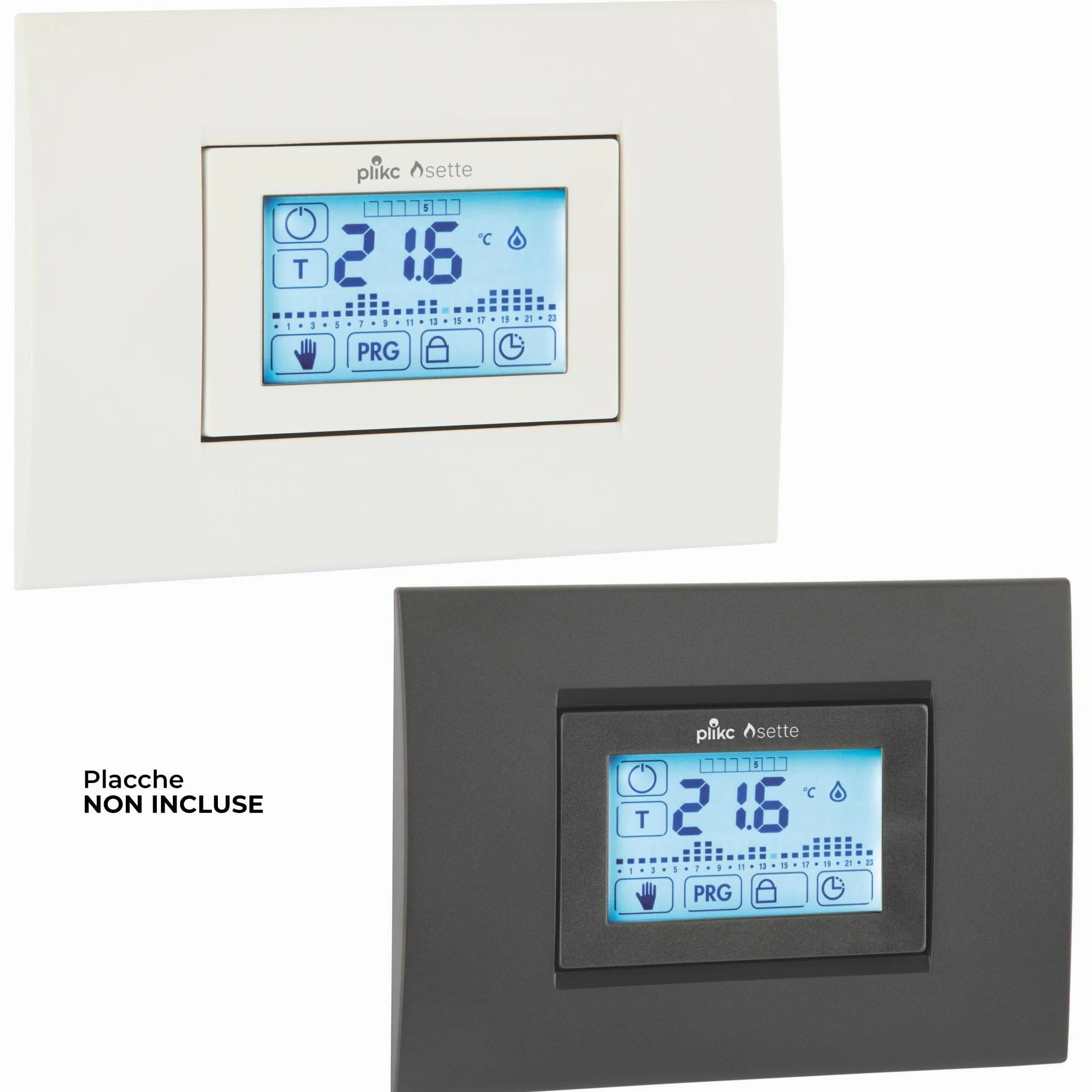 Cronotermostato Touch Screen Settimanale da Incasso a Batterie - Plikc Sette - PLK267608