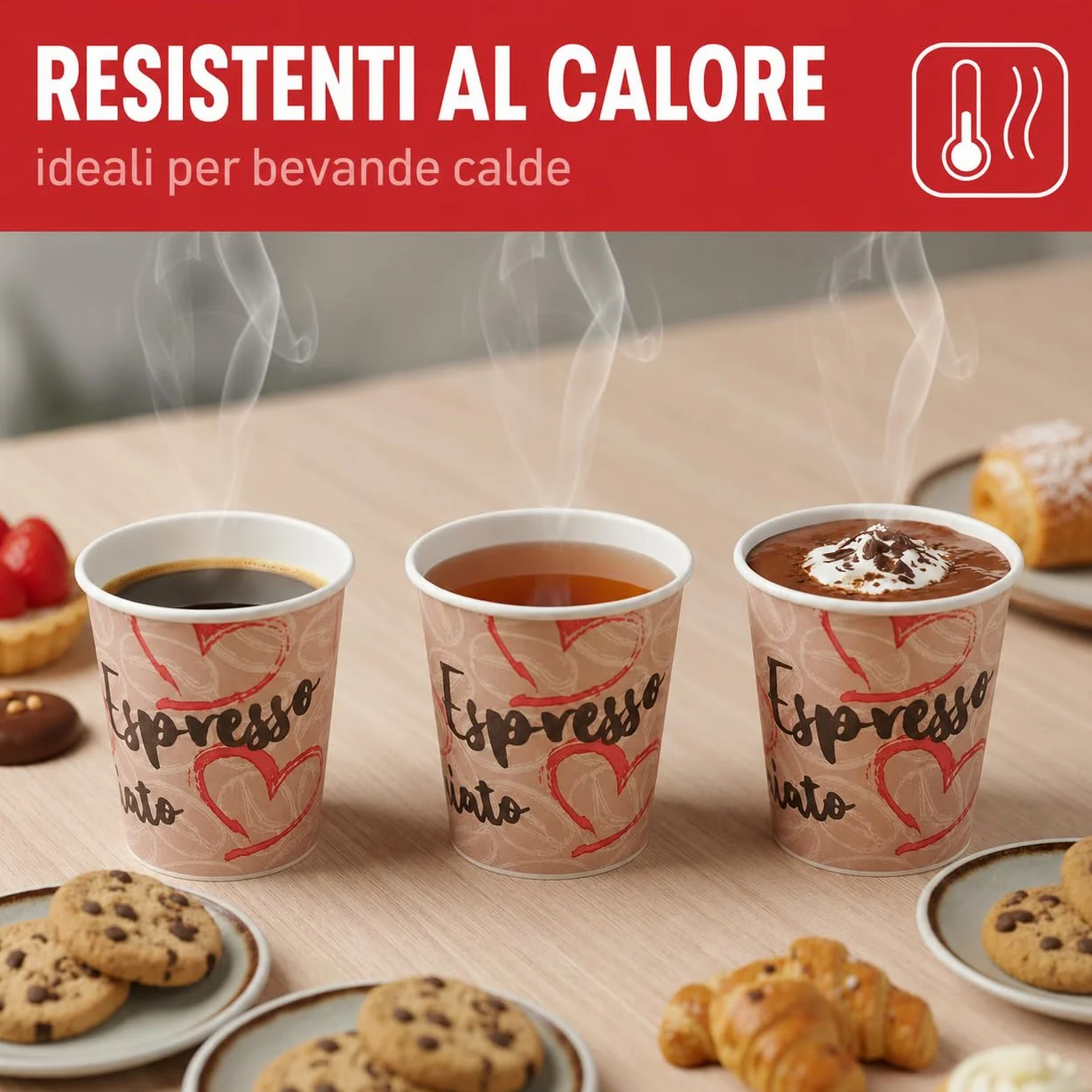 Caffetti Carta Bicchierini Caffè 90 ml Made in Italy 150 Pz Monouso Espresso
