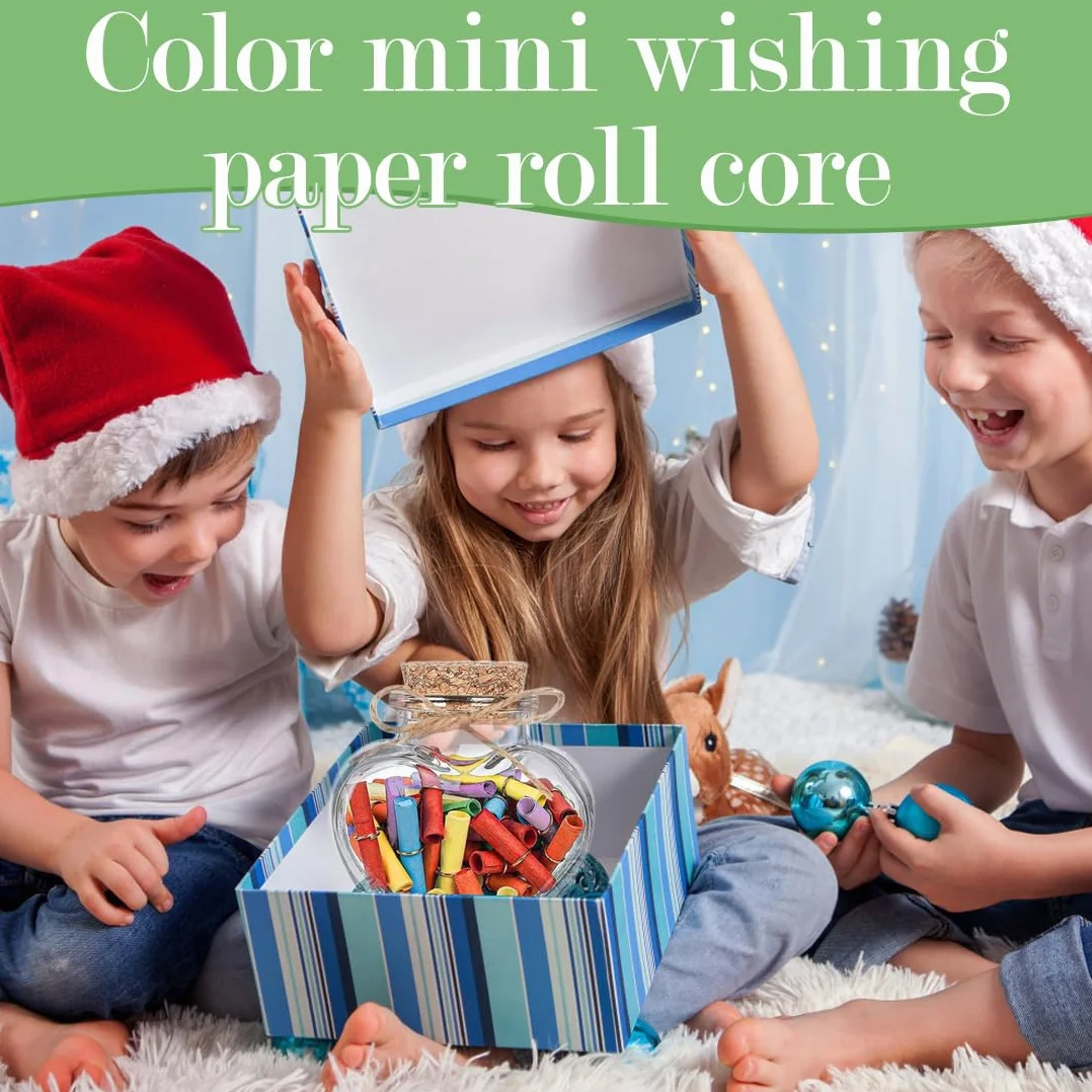 100 Pezzi Pergamena Da Scrivere, Rotoli Carta Per Messaggi Desideri Biglietti Lotteria Multicolore, Ideale Per Feste E Intrattenimento, Dimensioni 6X3Cm