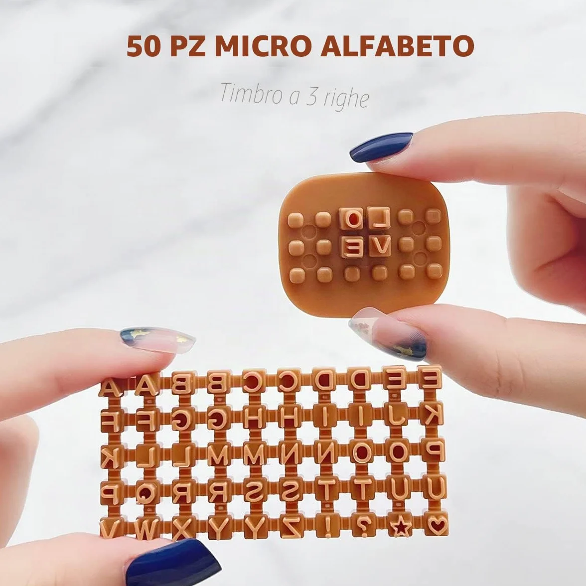 Keoker Timbri a forma di lettera per argilla, timbro in ceramica con doppio piccolo alfabeto utilizzati anche come stampini per biscotti