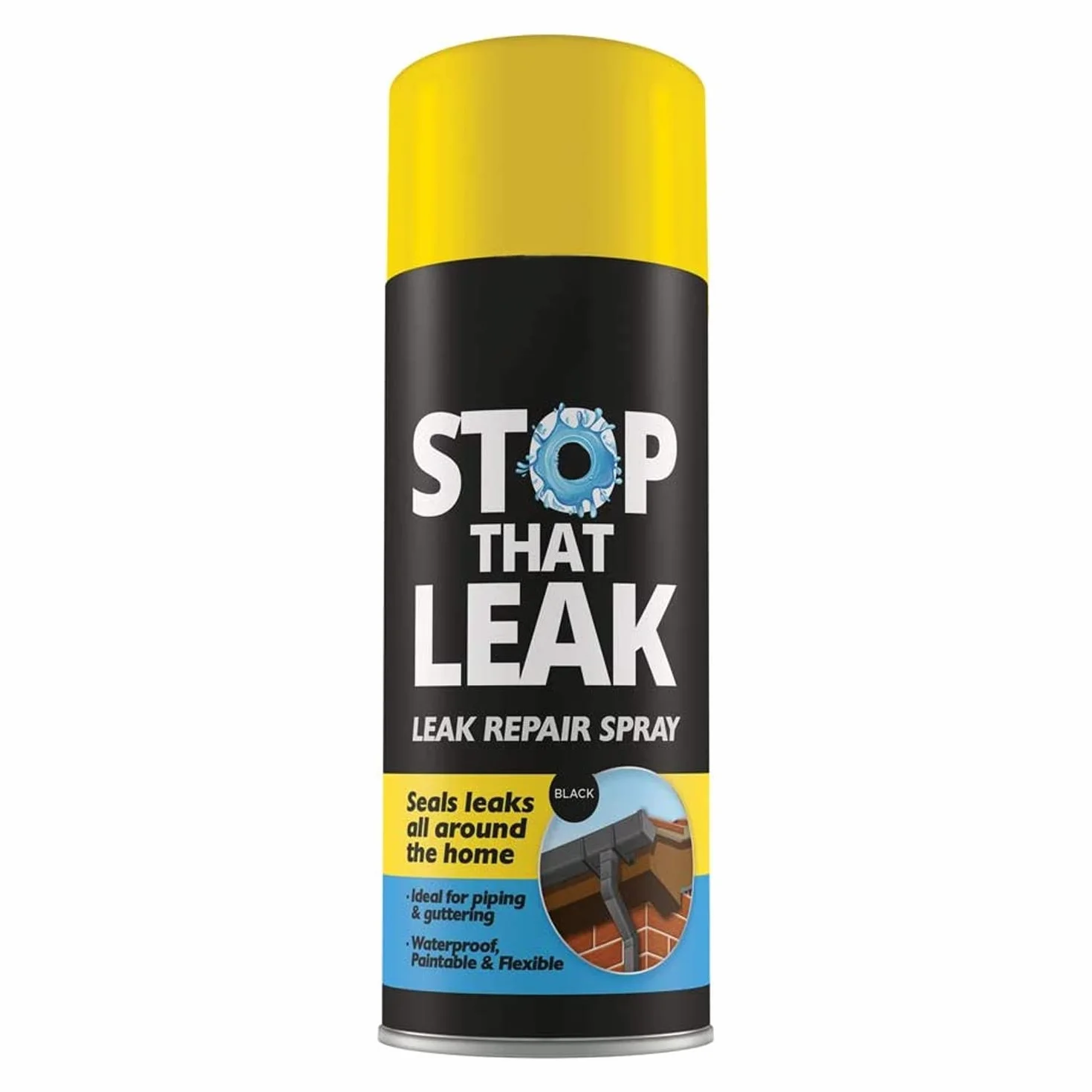 Avilia Spray Sigillante Impermeabilizzante Stop Leak 400ml – Sigillante Impermeabile Trasparente per Perdite in Tetti, Grondaie, Tubi e Finestre – Riparazione Rapida Anti-UV e Antigelo