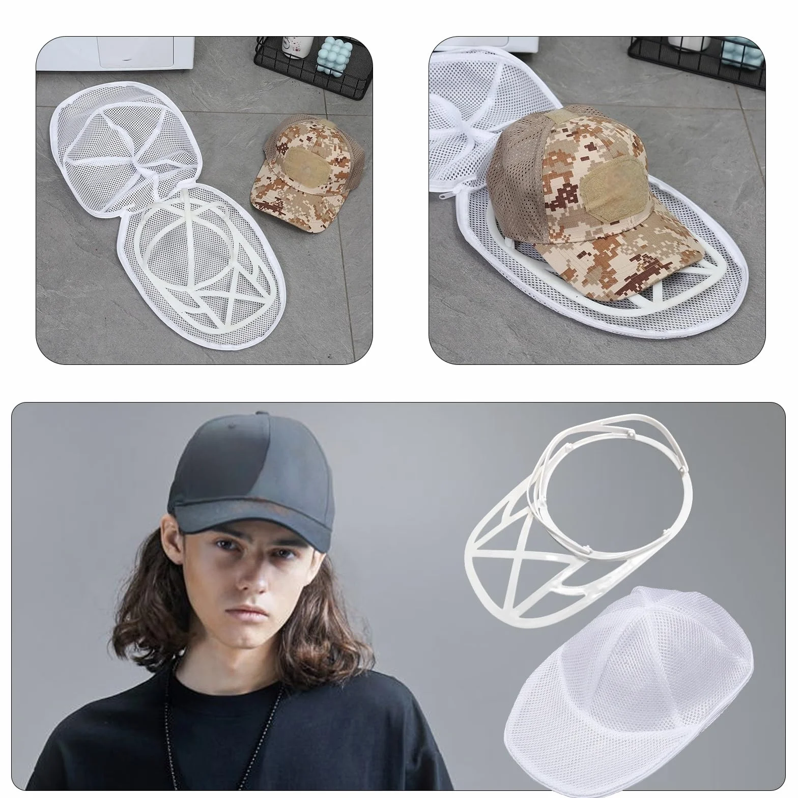 Rondella per Cappelli da Baseball Pieghevole, Pulitore per Lavatrice e Lavastoviglie