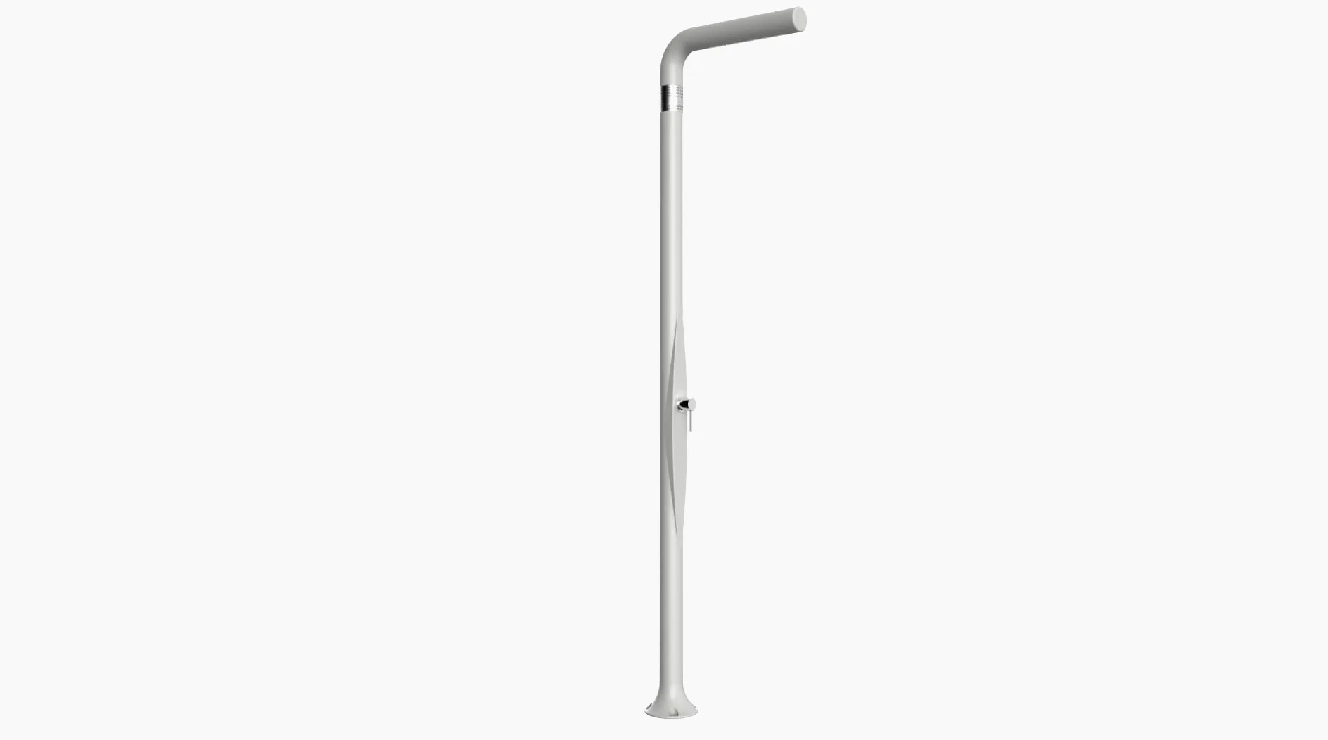 Doccia Classica a doppio ingresso acqua calda e fredda Arkema Funny Yang in Poletilene HD Doccia per interno e esterno con Miscelatore ARKEMA T205 9003 Bianco
