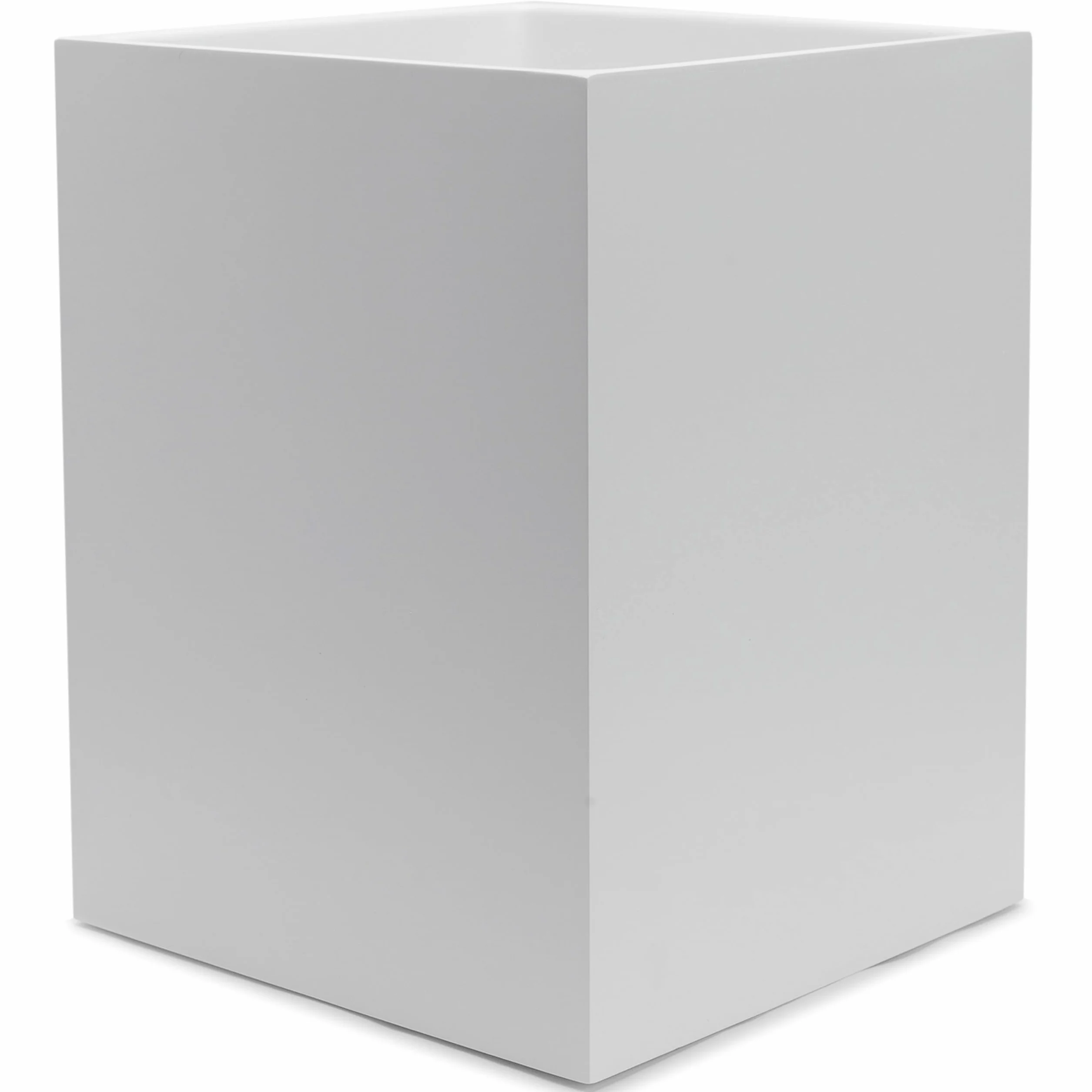 YEW DESIGN Pattumiera piccola quadrata bianca opaca, pattumiera da 2 galloni/7,5 litri, cestino per rifiuti per casa, bagni, ufficio, sotto la scrivania, camera da letto, lavanderia, cucina