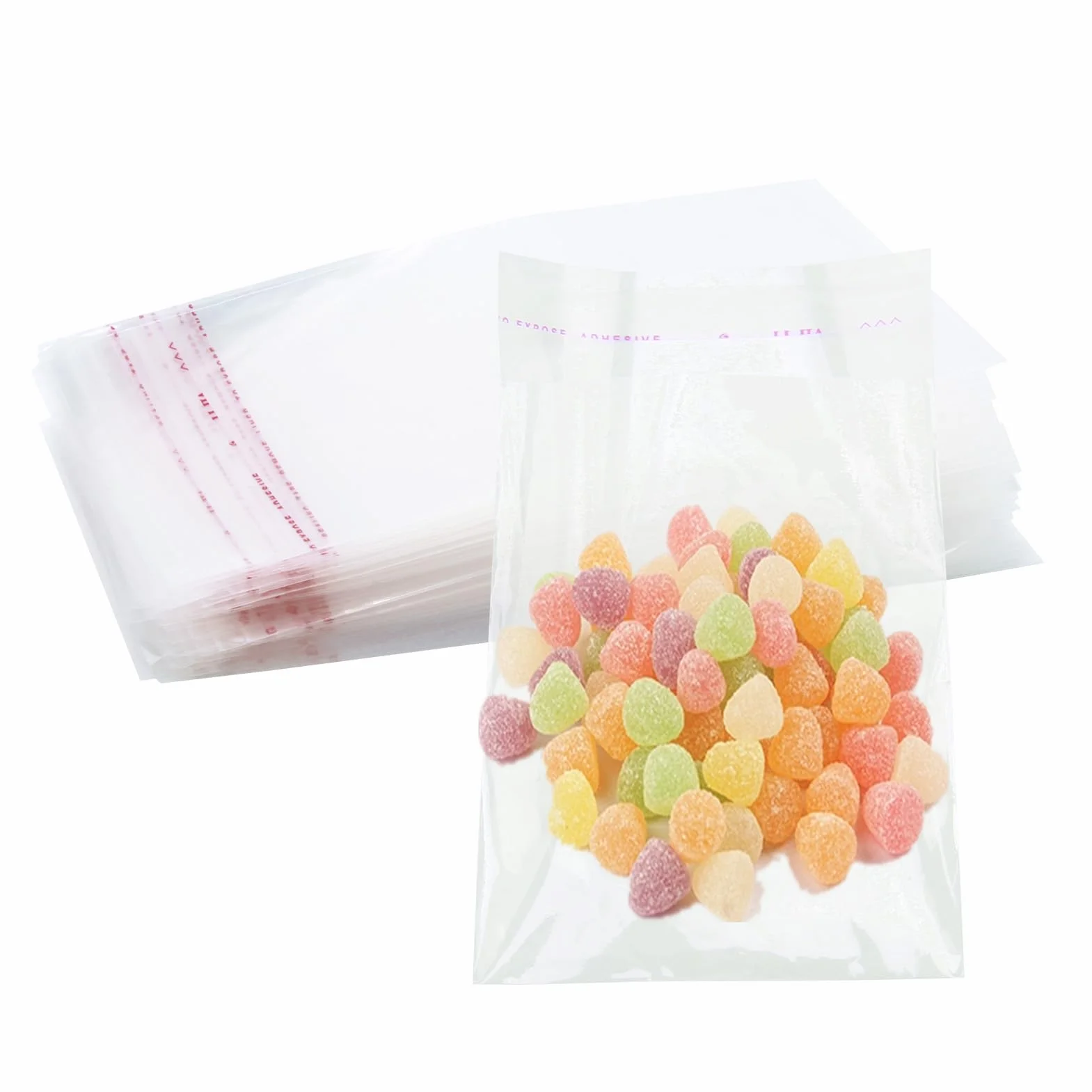 400 Bustine Trasparenti Adesive 8x12cm, Sacchetti Cellophane Ziplock per Alimenti, Caramelle e Biscotti, Alta Trasparenza e Multiuso