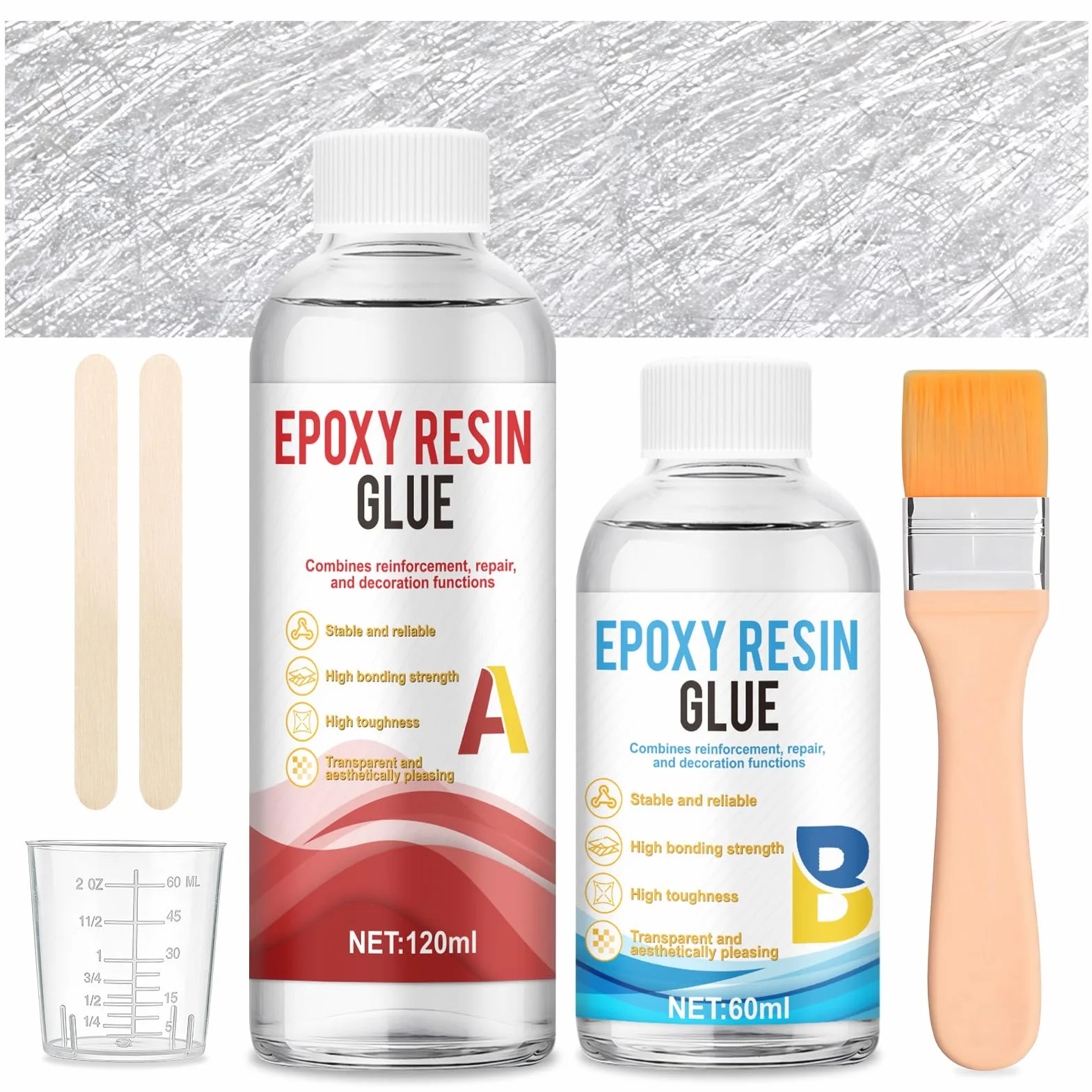 Kit Vetroresina, Vetroresina Kit Riparazione, Resina Epossidica+1m² Tappetino in Fibra Vetro 300g, Riparazione Imbarcazioni, Tavola da Surf e Molte Altre Superfici
