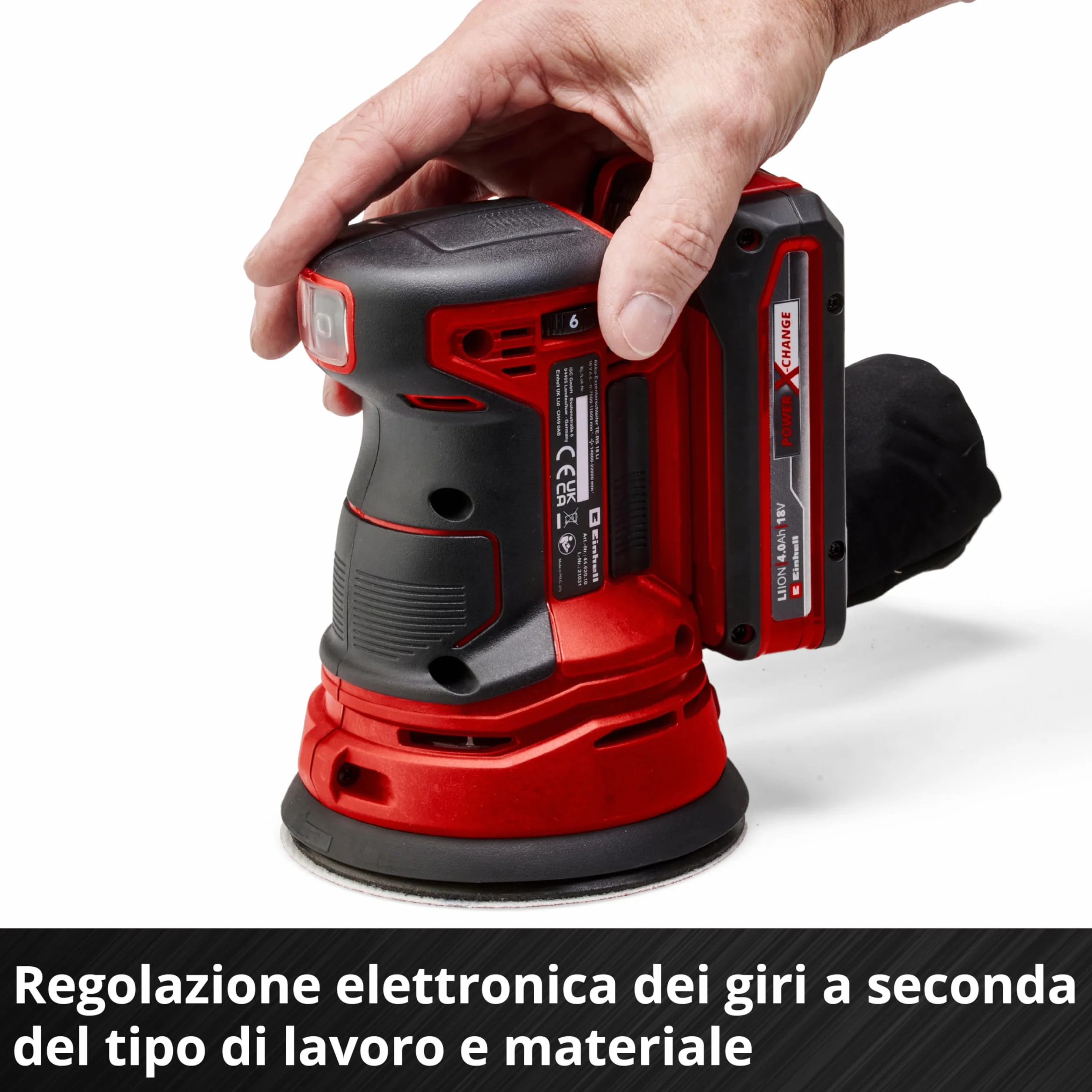 Einhell TE-RS 18 Li-Solo Levigatrice roto orbitale 18V Power X-Change 125 mm