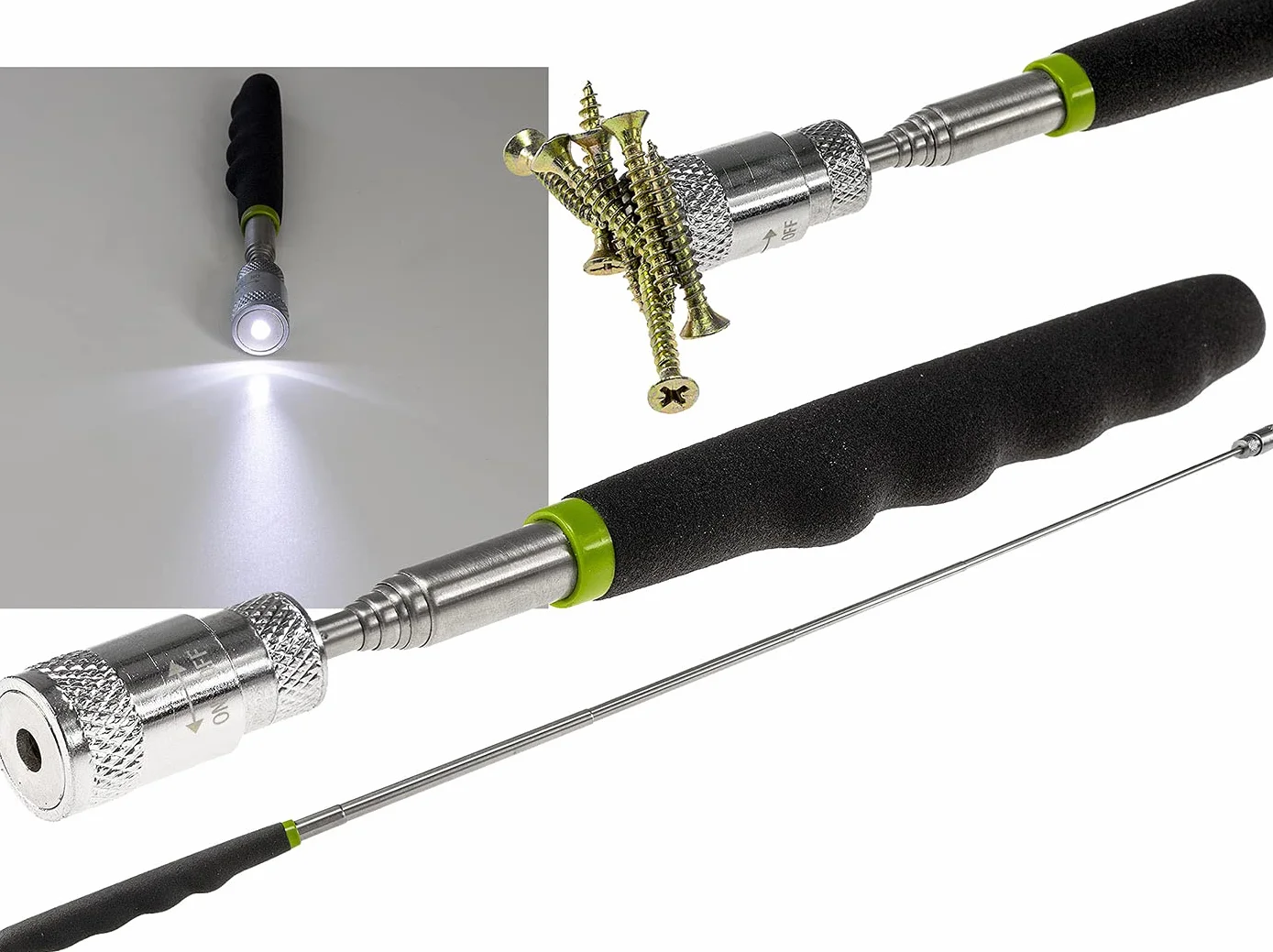 Chilitec, strumento di presa telescopico con LED