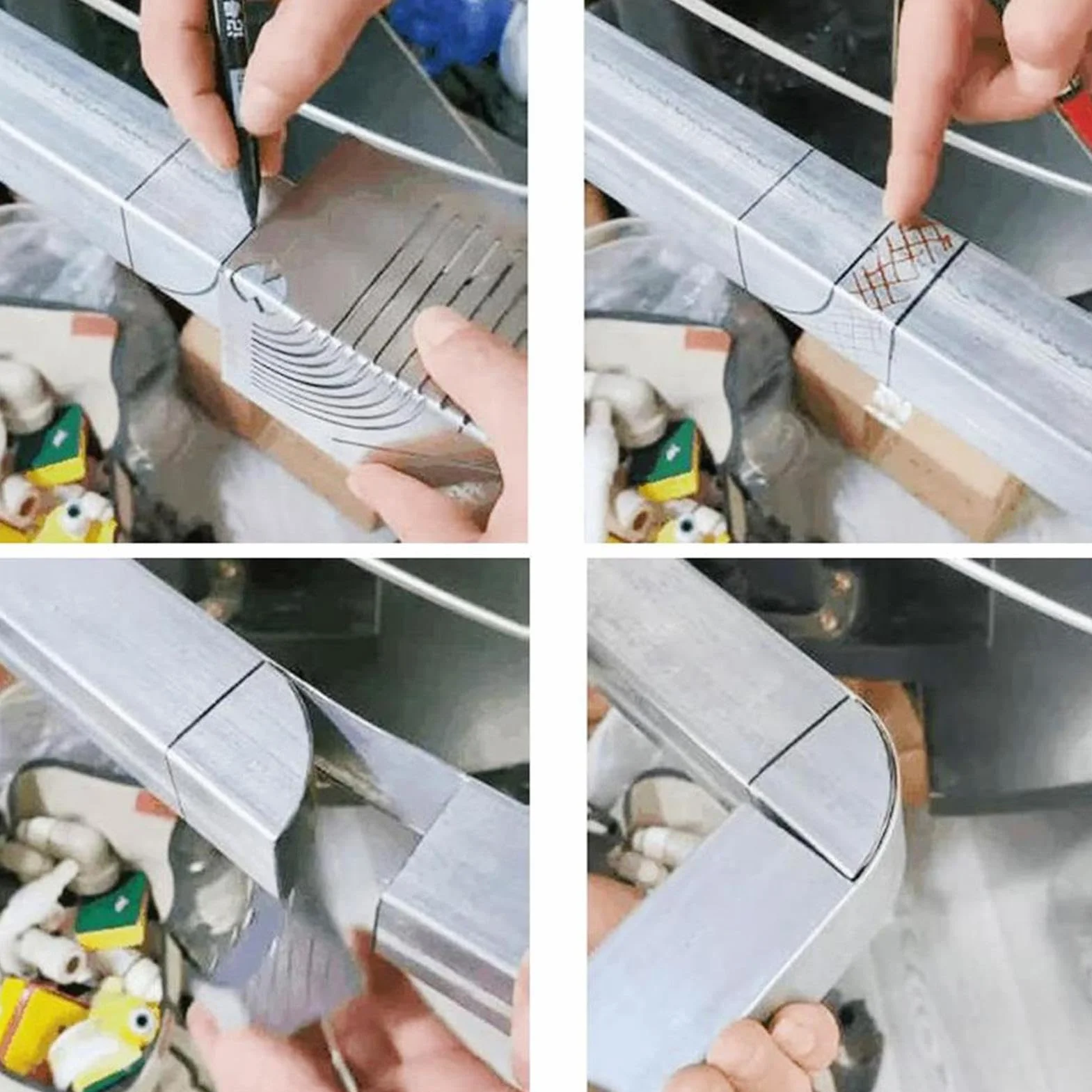 Square Tube Bending, Arc Scriber Tool, Metal Scriber Tool, Tube Marking Tool, Multi-Functional Scribe for Square Tube Bend Marking, Ideal for Craftsmen and Engineers Bending and Metal Marking