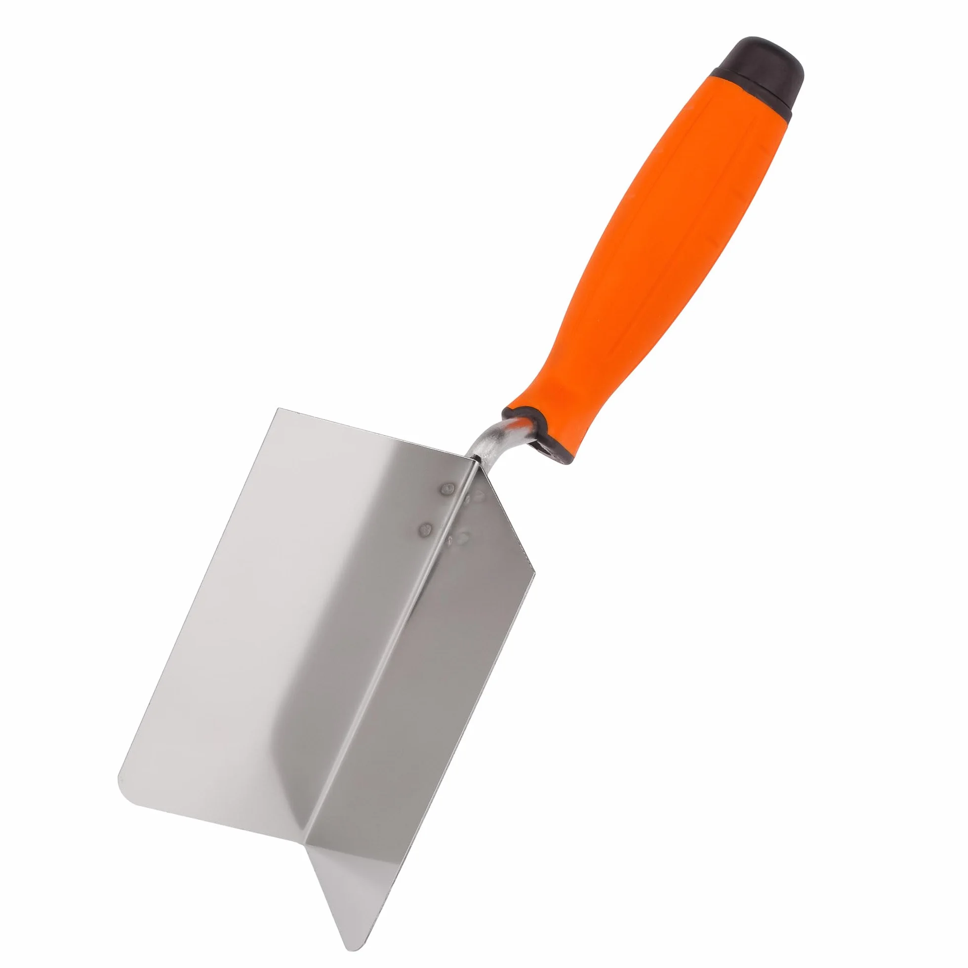 Mivos 2x Spatola Angolare Antiruggine 120 x 60 mm - Cazzuola Angolare Interna ed Esterna in Acciaio Inox - Cazzuola per Bordi Interni ed Esterni con Impugnatura Morbida - Spatole Angolari