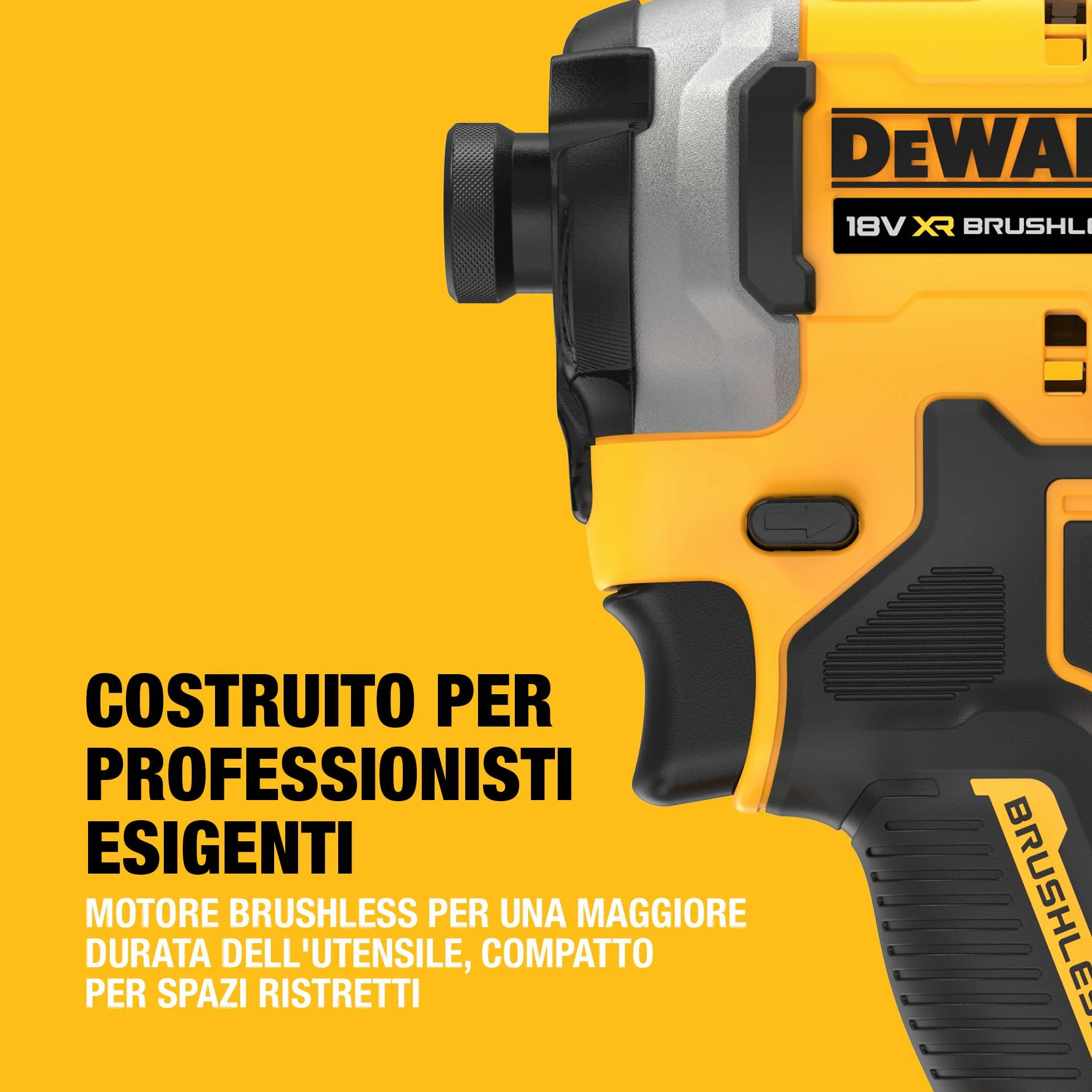 DEWALT Avvitatore a Impulsi Compatto Senza Spazzole 18V XR DCF850N-XJ