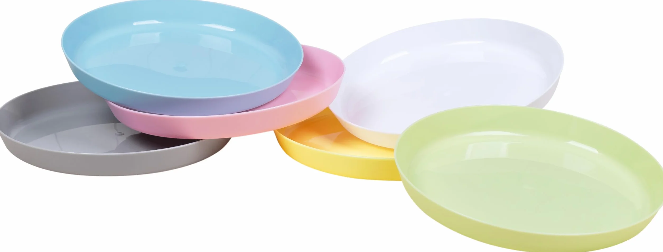 HEKU Zestaw 6 talerzy wielorazowych PP 18,5 cm, nadające się do mikrofali i zmywarki, kolorowe
