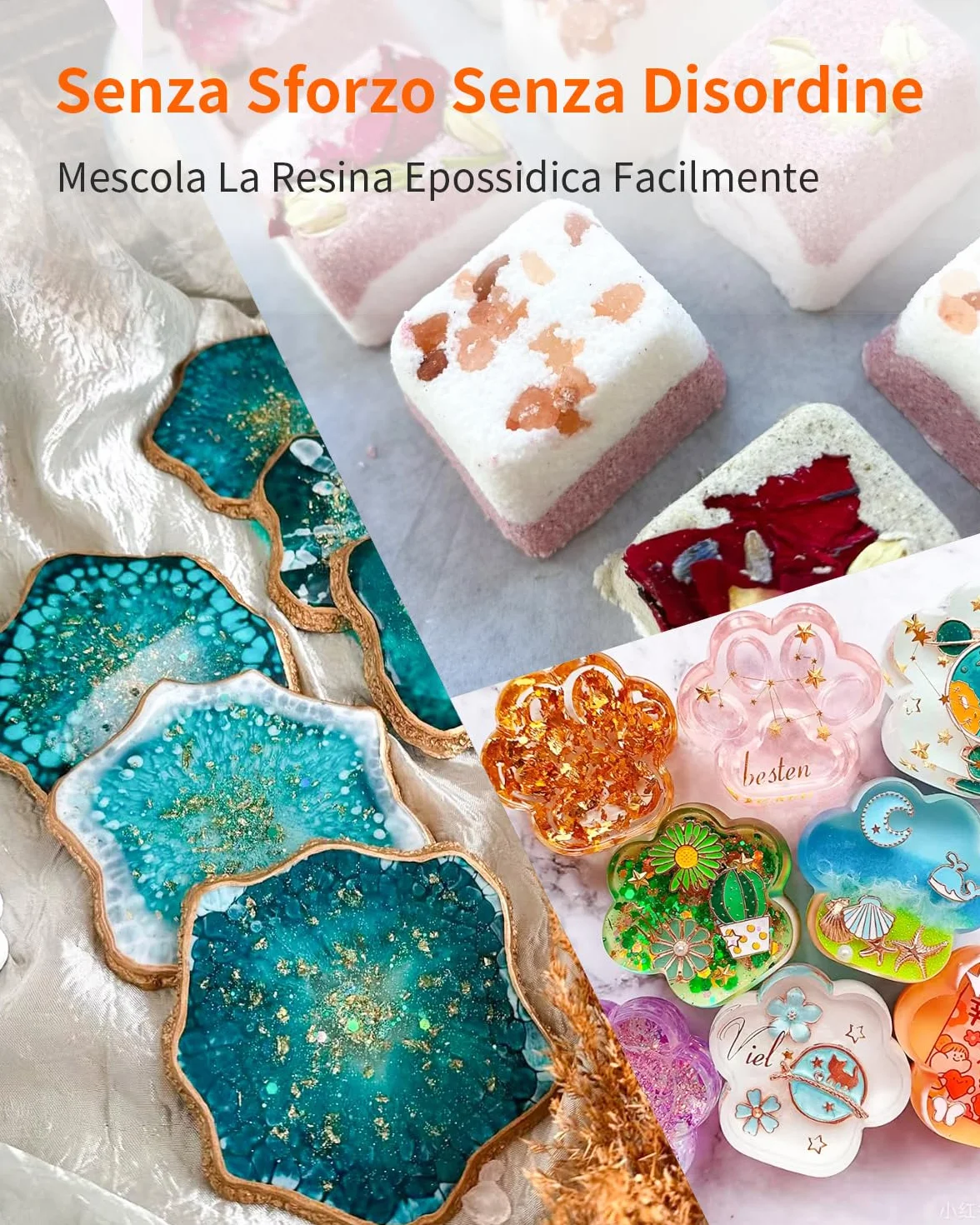 Upgrade Luckymica Mica in Polvere, 24 Colori Pigmento Perlato per Resina Epossidica, Kit Artistico per Saponi, Candele, Lucidalabbra, Colorante, Bombe da Bagno & Slime